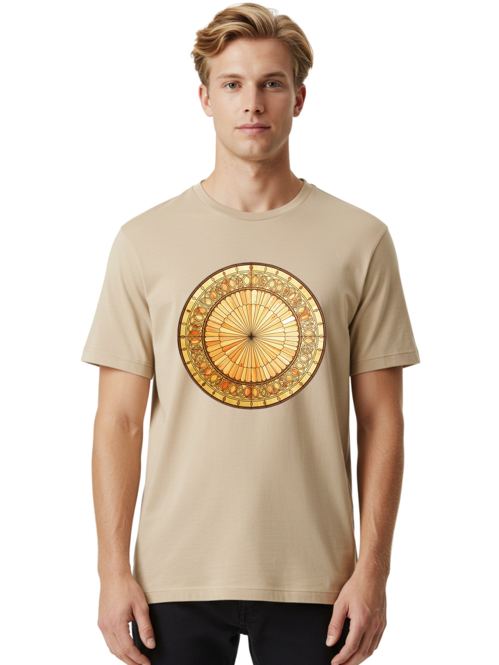 Mandala-Design Men'S Graphic Tee, 100% Cotton, Comfortable Casual Summer Wear, Machine Washable, Vintage Camera, Old Camera, Antique Camera, Black Camera, Classic Photography, Photography Equipment, Nostalgic Device, Film Camera, Camera Art Baf200
