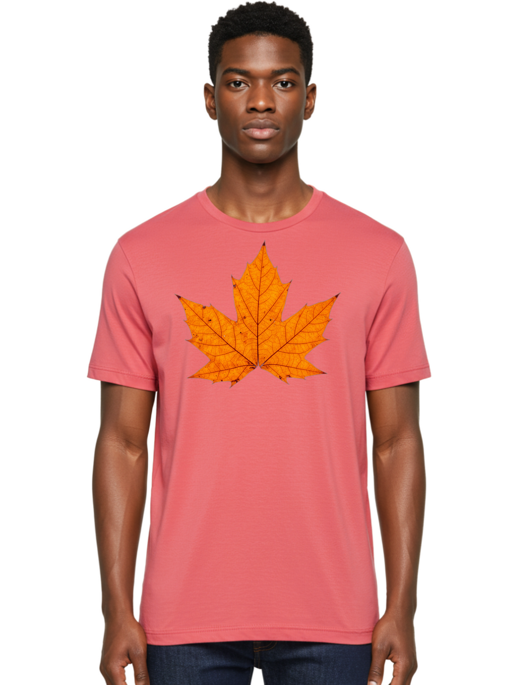 Maple-Leaf-2 Men'S Graphic Tee, 100% Cotton, Comfortable Casual Summer Wear, Machine Washable, Vintage Camera, Old Camera, Antique Camera, Black Camera, Classic Photography, Photography Equipment, Nostalgic Device, Film Camera, Camera Art Baf202