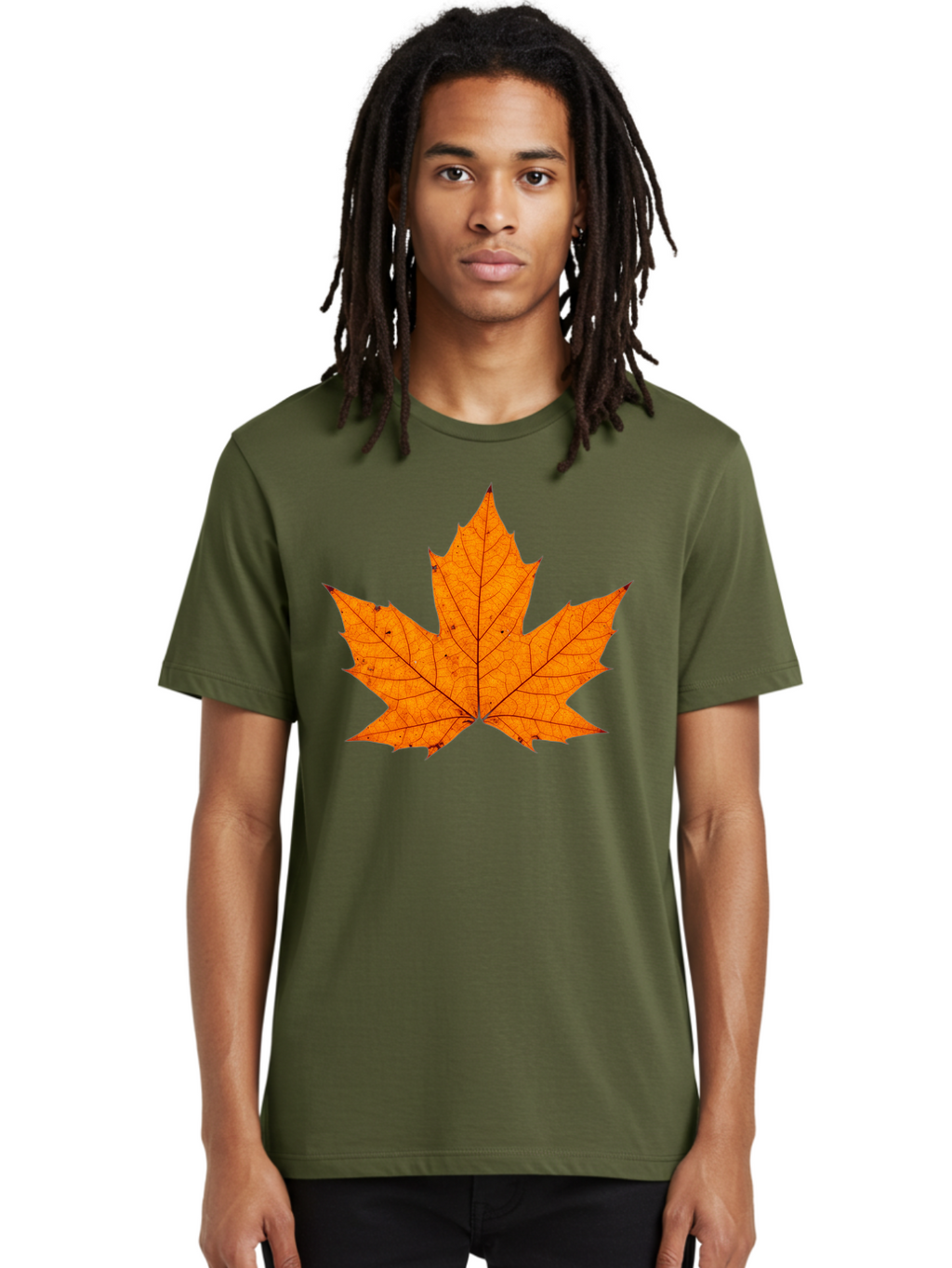 Maple-Leaf-2 Men'S Graphic Tee, 100% Cotton, Comfortable Casual Summer Wear, Machine Washable, Vintage Camera, Old Camera, Antique Camera, Black Camera, Classic Photography, Photography Equipment, Nostalgic Device, Film Camera, Camera Art Baf202