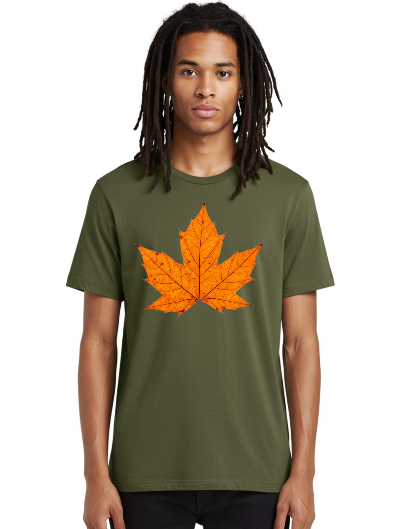 Maple-Leaf-2 Men'S Graphic Tee, 100% Cotton, Comfortable Casual Summer Wear, Machine Washable, Vintage Camera, Old Camera, Antique Camera, Black Camera, Classic Photography, Photography Equipment, Nostalgic Device, Film Camera, Camera Art Baf202