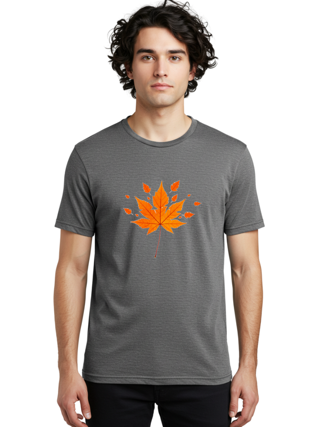 Maple-Leaf Men'S Graphic Tee, 100% Cotton, Comfortable Casual Summer Wear, Machine Washable, Vintage Camera, Old Camera, Antique Camera, Black Camera, Classic Photography, Photography Equipment, Nostalgic Device, Film Camera, Camera Art Baf203