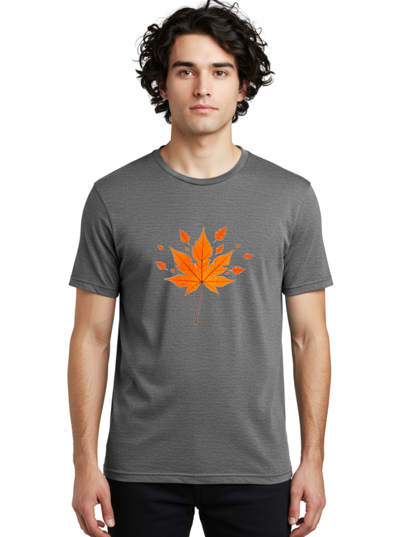 Maple-Leaf Men'S Graphic Tee, 100% Cotton, Comfortable Casual Summer Wear, Machine Washable, Vintage Camera, Old Camera, Antique Camera, Black Camera, Classic Photography, Photography Equipment, Nostalgic Device, Film Camera, Camera Art Baf203