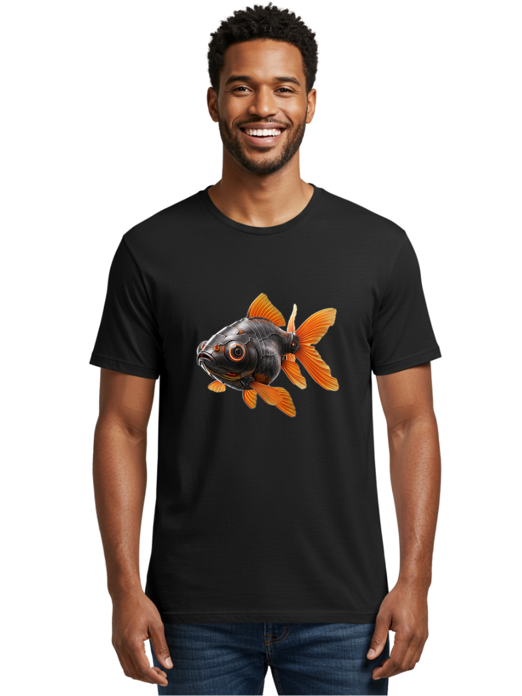 Mechanical-Goldfish Men'S Graphic Tee, 100% Cotton, Comfortable Casual Summer Wear, Machine Washable, Vintage Camera, Old Camera, Antique Camera, Black Camera, Classic Photography, Photography Equipment, Nostalgic Device, Film Camera, Baf206