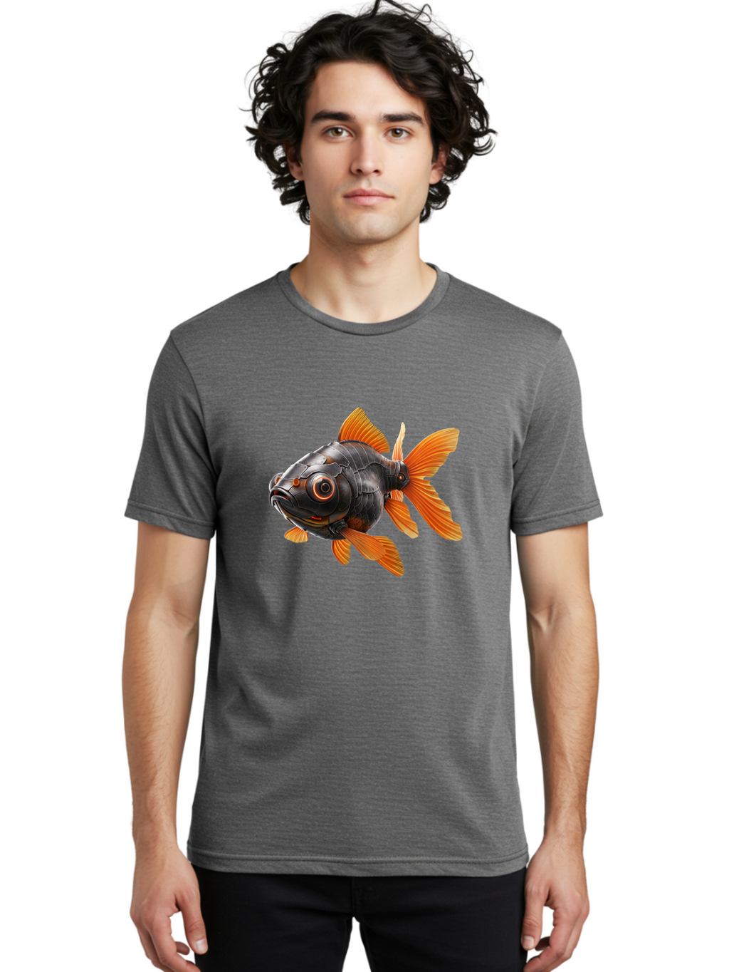 Mechanical-Goldfish Men'S Graphic Tee, 100% Cotton, Comfortable Casual Summer Wear, Machine Washable, Vintage Camera, Old Camera, Antique Camera, Black Camera, Classic Photography, Photography Equipment, Nostalgic Device, Film Camera, Baf206