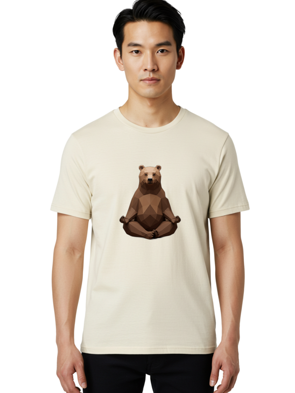 Meditating-Bear Men'S Graphic Tee, 100% Cotton, Comfortable Casual Summer Wear, Machine Washable, Vintage Camera, Old Camera, Antique Camera, Black Camera, Classic Photography, Photography Equipment, Nostalgic Device, Film Camera, Camera Art Baf207