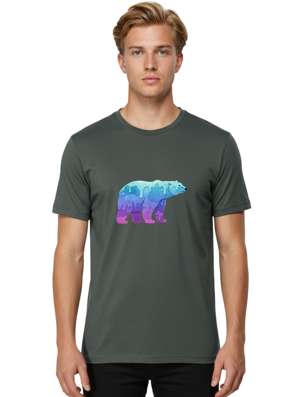 Melting-Polar-Bear-2 Men'S Graphic Tee, 100% Cotton, Comfortable Casual Summer Wear, Machine Washable, Vintage Camera, Old Camera, Antique Camera, Black Camera, Classic Photography, Photography Equipment, Nostalgic Device, Film Camera, Baf210