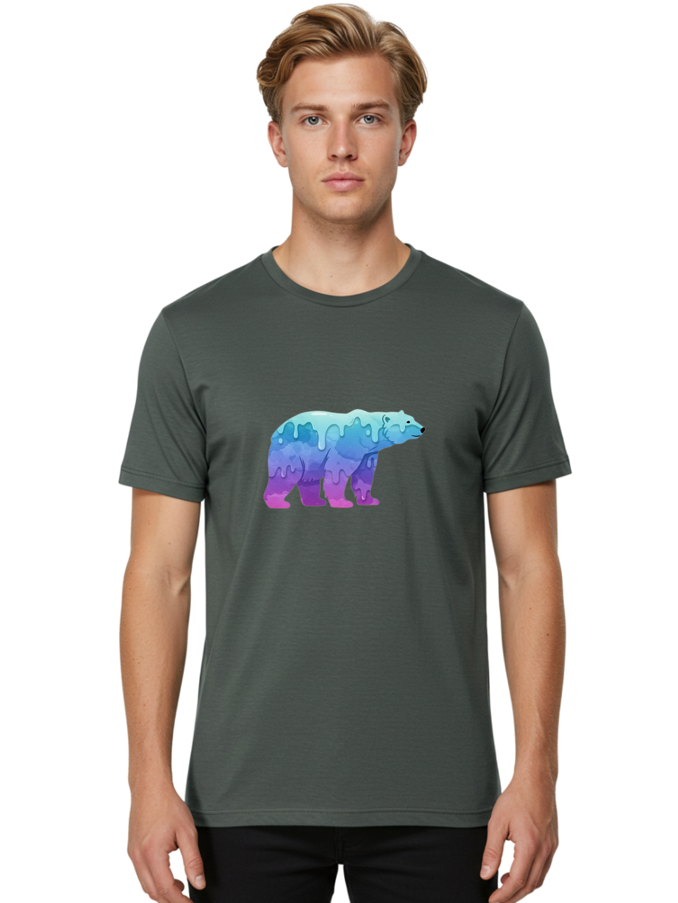 Melting-Polar-Bear-2 Men'S Graphic Tee, 100% Cotton, Comfortable Casual Summer Wear, Machine Washable, Vintage Camera, Old Camera, Antique Camera, Black Camera, Classic Photography, Photography Equipment, Nostalgic Device, Film Camera, Baf210