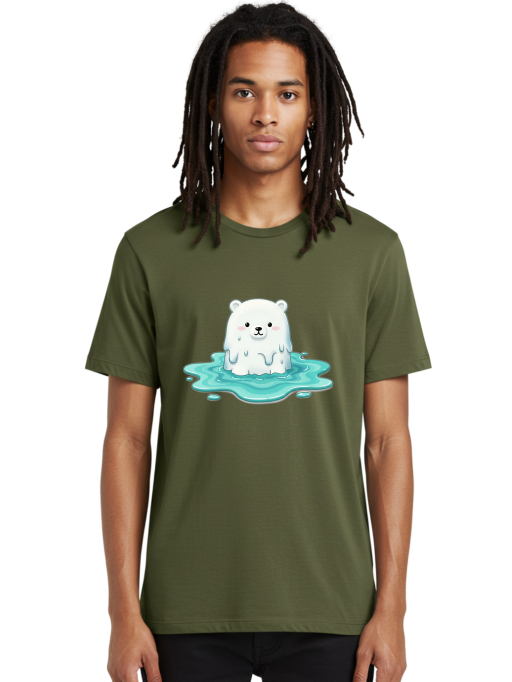 Melting-Polar-Bear Men'S Graphic Tee, 100% Cotton, Comfortable Casual Summer Wear, Machine Washable, Vintage Camera, Old Camera, Antique Camera, Black Camera, Classic Photography, Photography Equipment, Nostalgic Device, Film Camera, Baf211