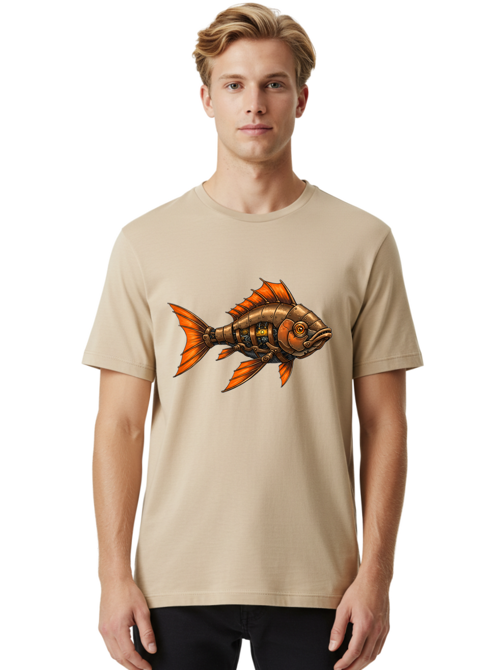 Metal-Fish Men'S Graphic Tee, 100% Cotton, Comfortable Casual Summer Wear, Machine Washable, Vintage Camera, Old Camera, Antique Camera, Black Camera, Classic Photography, Photography Equipment, Nostalgic Device, Film Camera, Camera Art Baf213