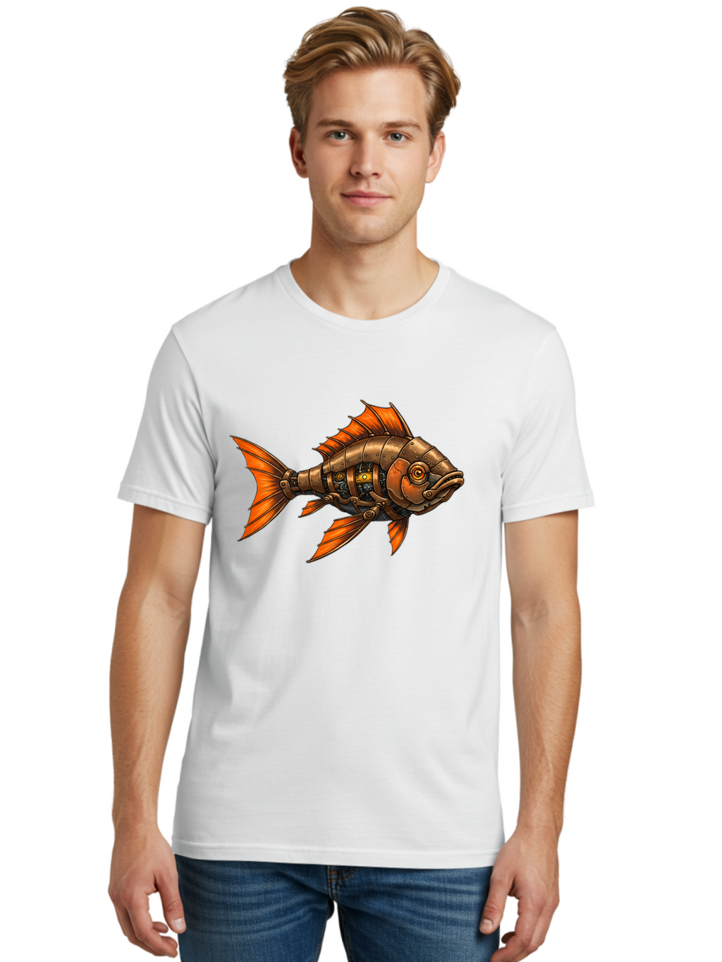 Metal-Fish Men'S Graphic Tee, 100% Cotton, Comfortable Casual Summer Wear, Machine Washable, Vintage Camera, Old Camera, Antique Camera, Black Camera, Classic Photography, Photography Equipment, Nostalgic Device, Film Camera, Camera Art Baf213