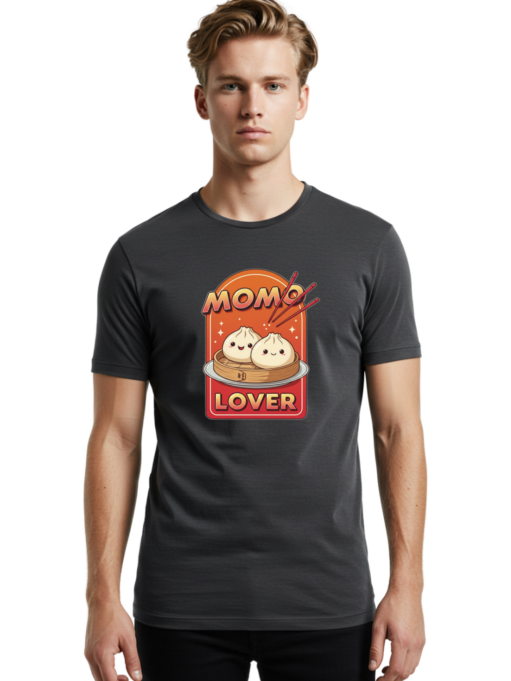 Momo-Lover-1 Men'S Graphic Tee, 100% Cotton, Comfortable Casual Summer Wear, Machine Washable, Vintage Camera, Old Camera, Antique Camera, Black Camera, Classic Photography, Photography Equipment, Nostalgic Device, Film Camera, Camera Art Baf220