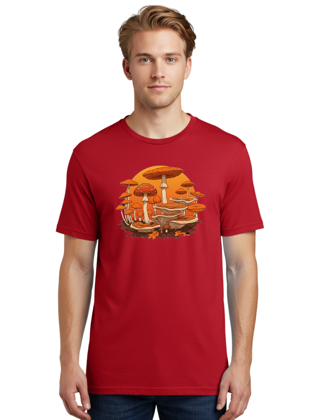 Mushroom-Cluster Men'S Graphic Tee, 100% Cotton, Comfortable Casual Summer Wear, Machine Washable, Vintage Camera, Old Camera, Antique Camera, Black Camera, Classic Photography, Photography Equipment, Nostalgic Device, Film Camera, Camera Art Baf235