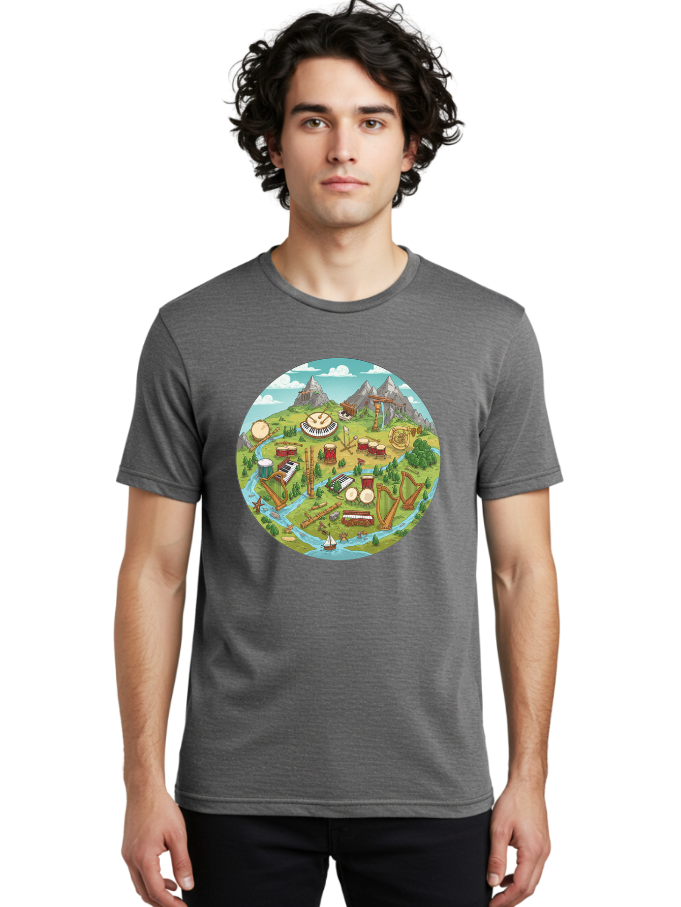 Music-Instruments-Landscape Men'S Graphic Tee, 100% Cotton, Comfortable Casual Summer Wear, Machine Washable, Vintage Camera, Old Camera, Antique Camera, Black Camera, Classic Photography, Photography Equipment, Nostalgic Device, Film Camera, Baf236