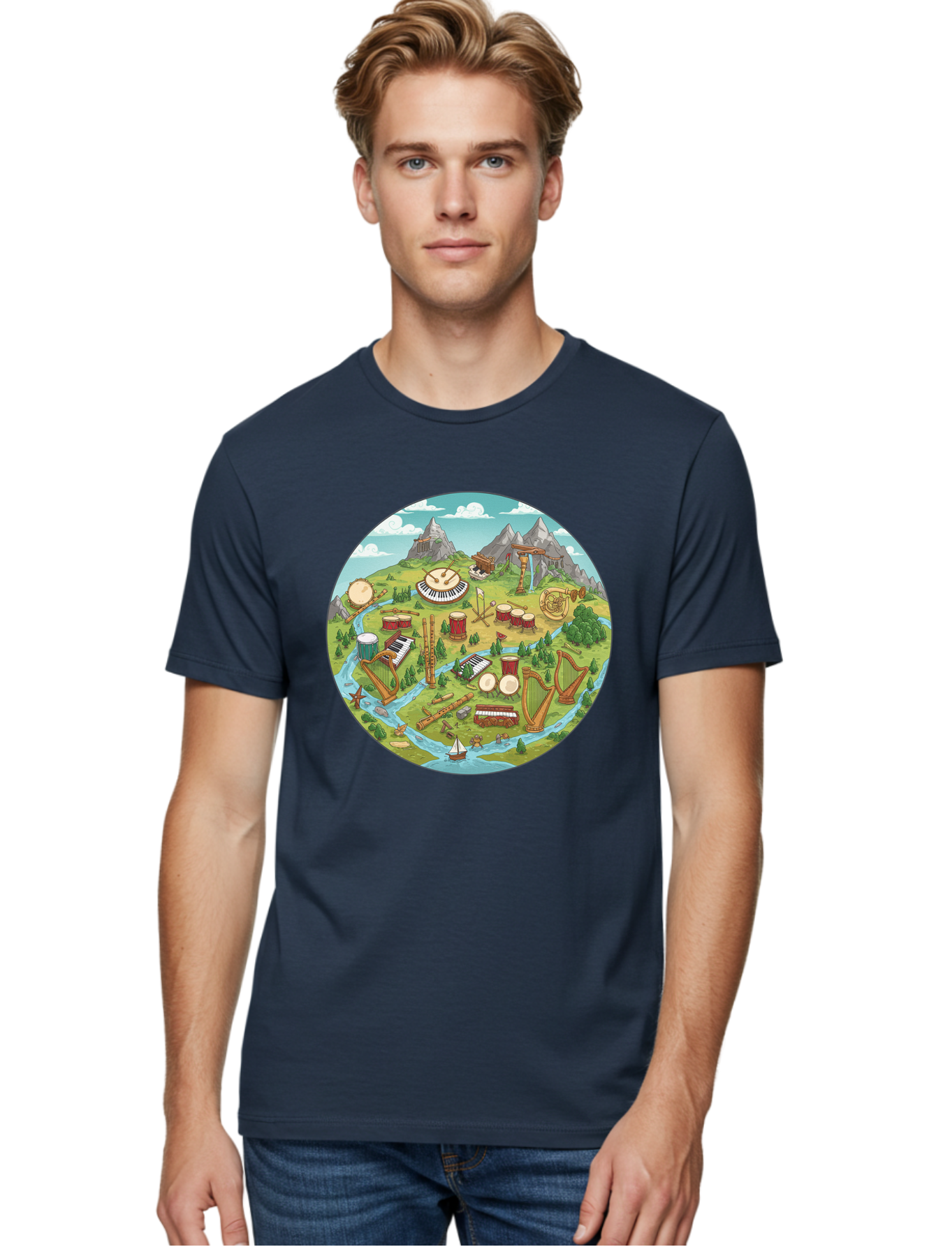 Music-Instruments-Landscape Men'S Graphic Tee, 100% Cotton, Comfortable Casual Summer Wear, Machine Washable, Vintage Camera, Old Camera, Antique Camera, Black Camera, Classic Photography, Photography Equipment, Nostalgic Device, Film Camera, Baf236