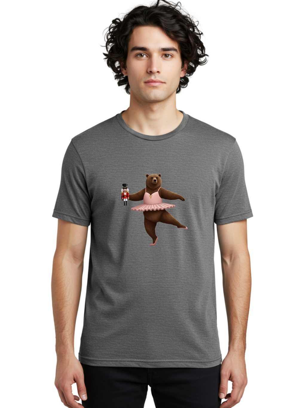 Nutcracker-Bear Men'S Graphic Tee, 100% Cotton, Comfortable Casual Summer Wear, Machine Washable, Vintage Camera, Old Camera, Antique Camera, Black Camera, Classic Photography, Photography Equipment, Nostalgic Device, Film Camera, Camera Art Baf239