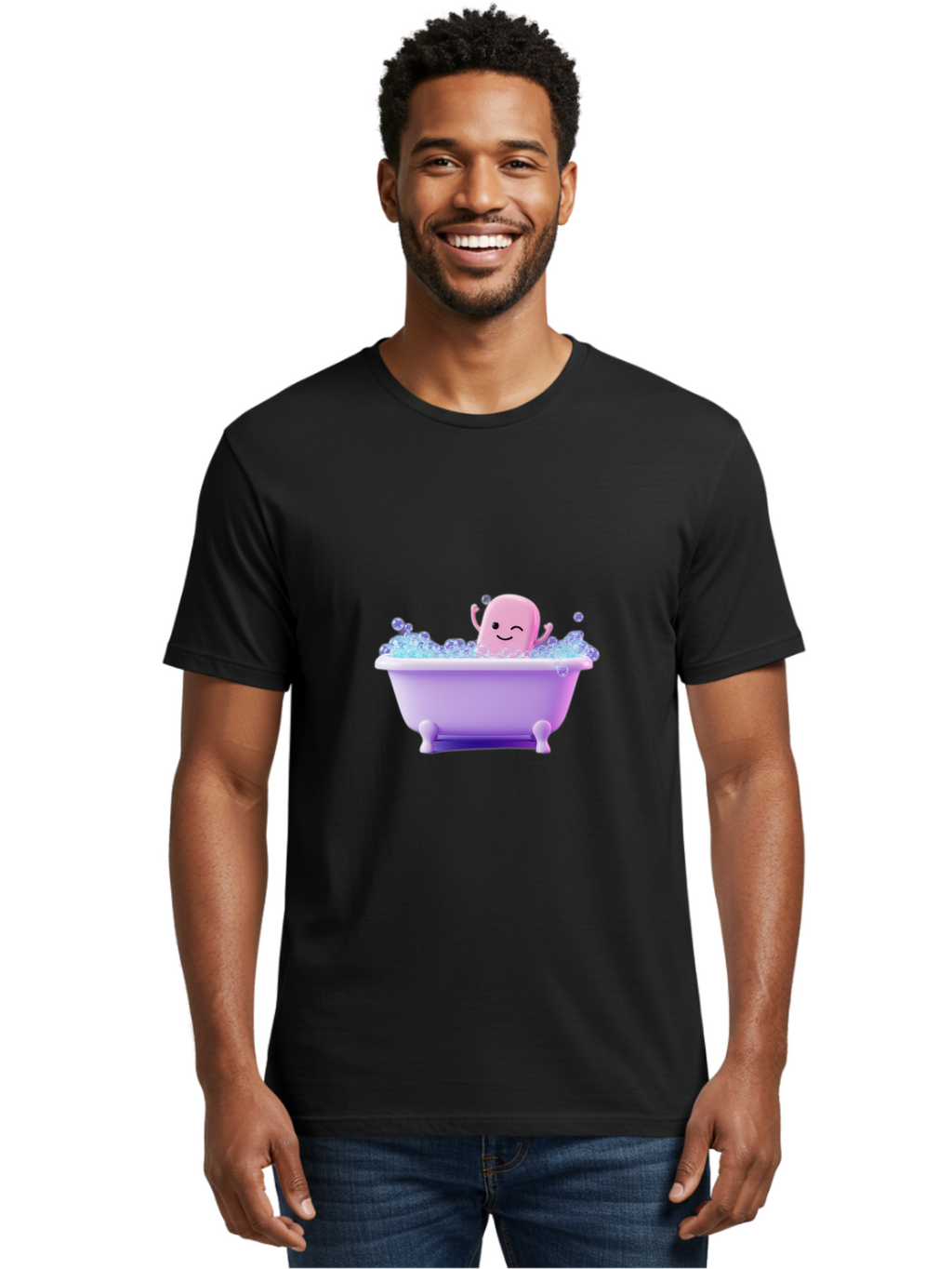 Octopus-In-Bathtub Men'S Graphic Tee, 100% Cotton, Comfortable Casual Summer Wear, Machine Washable, Vintage Camera, Old Camera, Antique Camera, Black Camera, Classic Photography, Photography Equipment, Nostalgic Device, Film Camera, Baf241