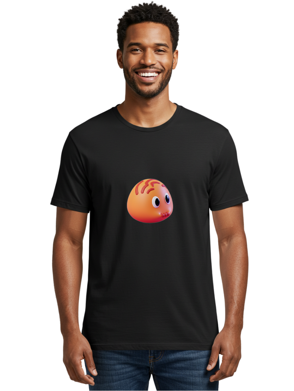 Orange-Emoji Men'S Graphic Tee, 100% Cotton, Comfortable Casual Summer Wear, Machine Washable, Vintage Camera, Old Camera, Antique Camera, Black Camera, Classic Photography, Photography Equipment, Nostalgic Device, Film Camera, Camera Art Baf242
