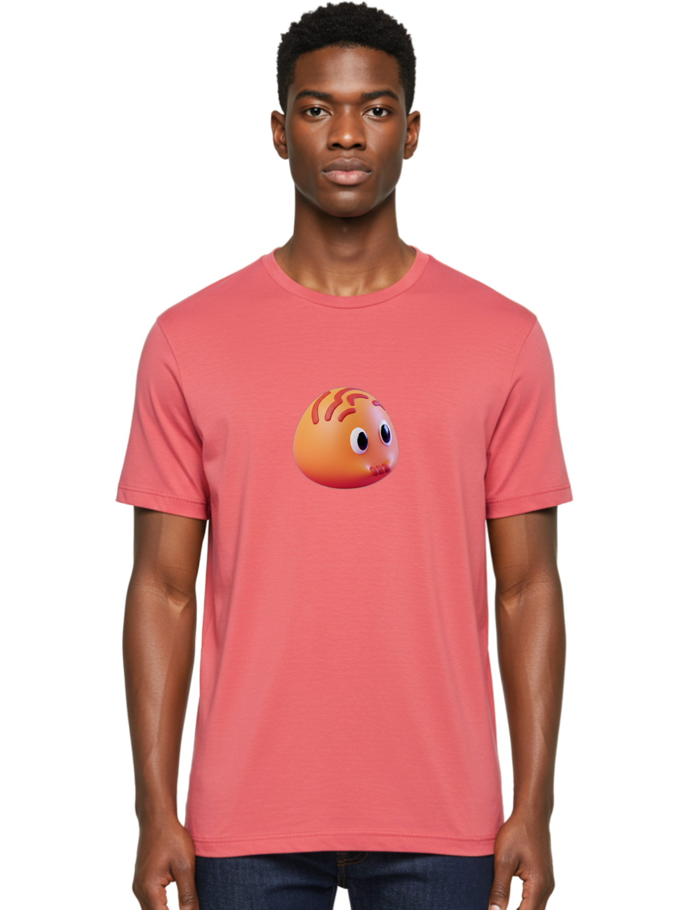 Orange-Emoji Men'S Graphic Tee, 100% Cotton, Comfortable Casual Summer Wear, Machine Washable, Vintage Camera, Old Camera, Antique Camera, Black Camera, Classic Photography, Photography Equipment, Nostalgic Device, Film Camera, Camera Art Baf242