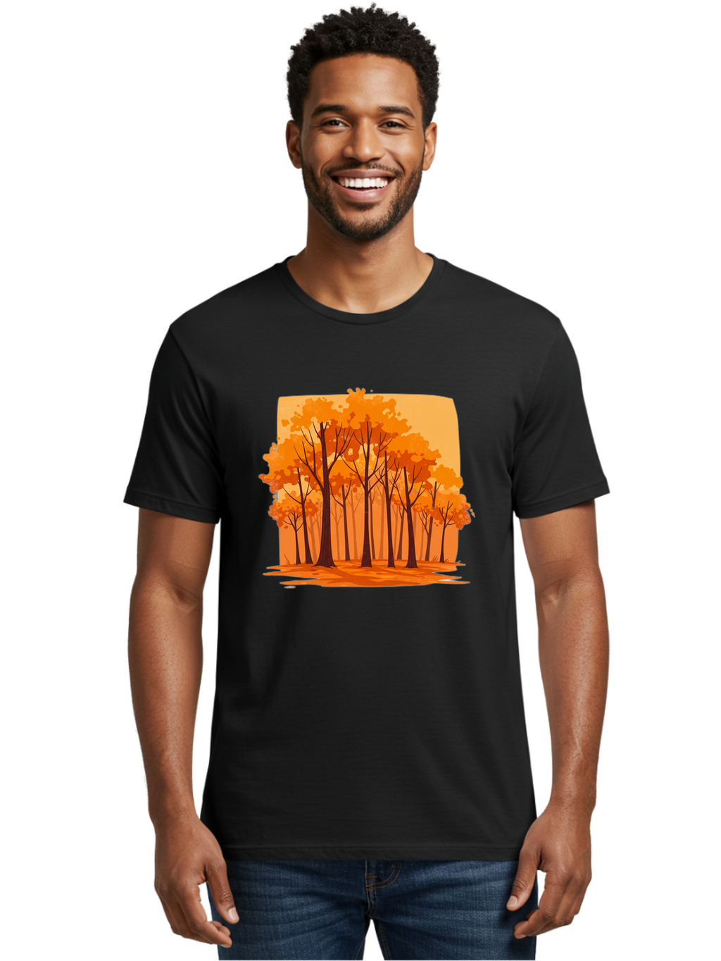 Orange-Forest Men'S Graphic Tee, 100% Cotton, Comfortable Casual Summer Wear, Machine Washable, Vintage Camera, Old Camera, Antique Camera, Black Camera, Classic Photography, Photography Equipment, Nostalgic Device, Film Camera, Camera Art Baf243