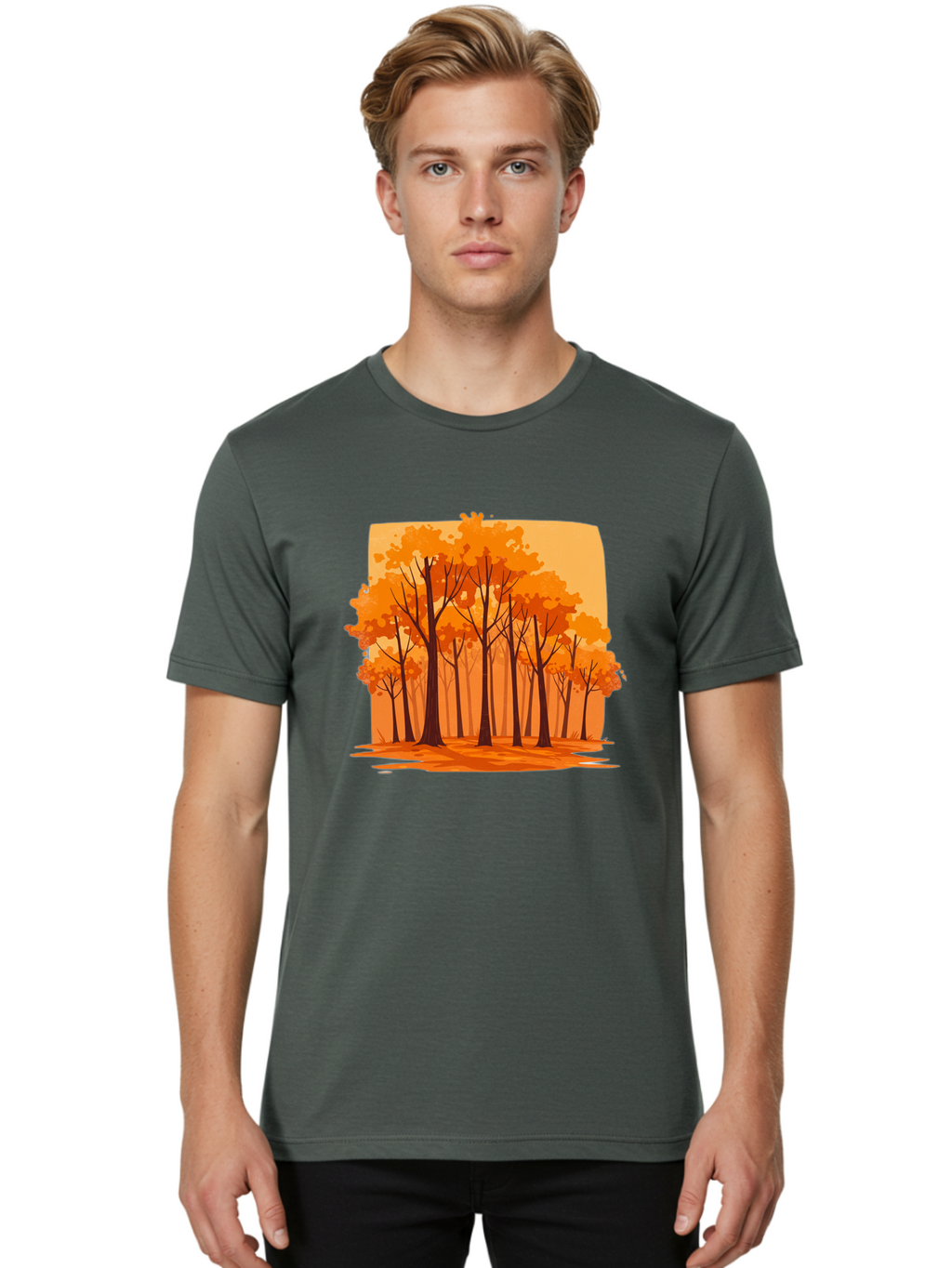 Orange-Forest Men'S Graphic Tee, 100% Cotton, Comfortable Casual Summer Wear, Machine Washable, Vintage Camera, Old Camera, Antique Camera, Black Camera, Classic Photography, Photography Equipment, Nostalgic Device, Film Camera, Camera Art Baf243