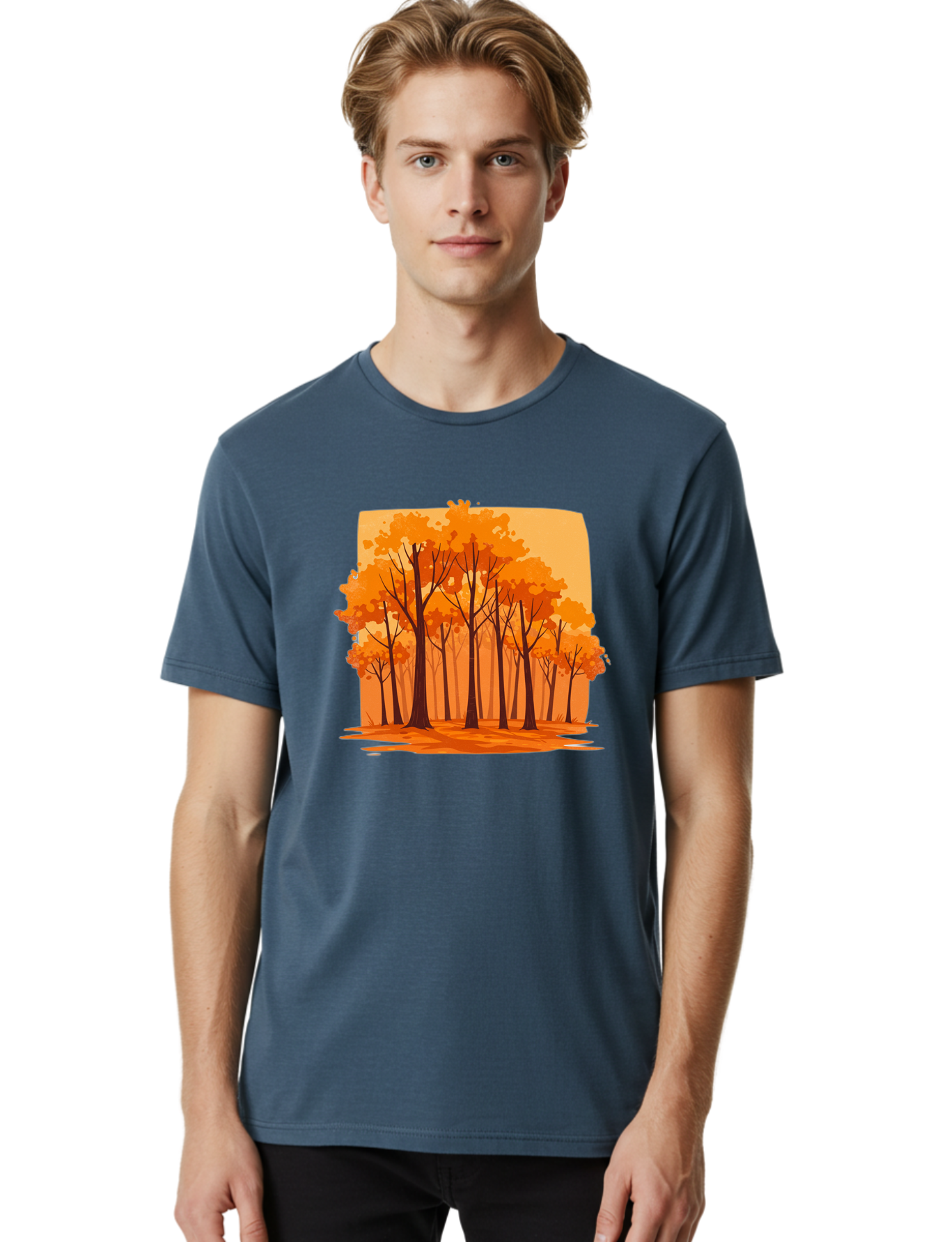 Orange-Forest Men'S Graphic Tee, 100% Cotton, Comfortable Casual Summer Wear, Machine Washable, Vintage Camera, Old Camera, Antique Camera, Black Camera, Classic Photography, Photography Equipment, Nostalgic Device, Film Camera, Camera Art Baf243