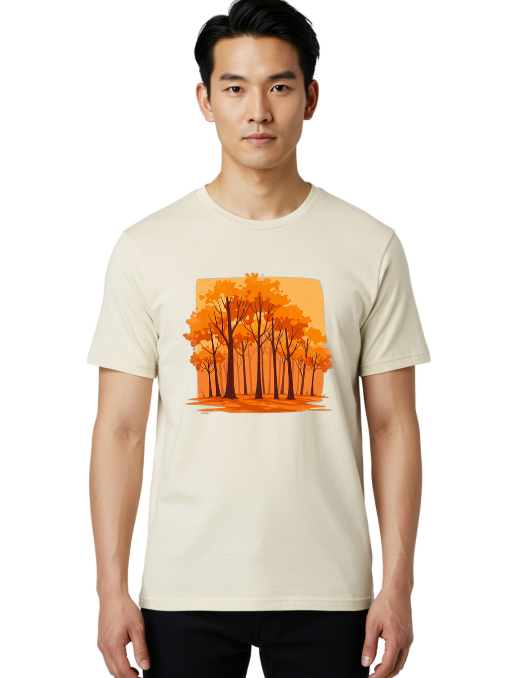 Orange-Forest Men'S Graphic Tee, 100% Cotton, Comfortable Casual Summer Wear, Machine Washable, Vintage Camera, Old Camera, Antique Camera, Black Camera, Classic Photography, Photography Equipment, Nostalgic Device, Film Camera, Camera Art Baf243