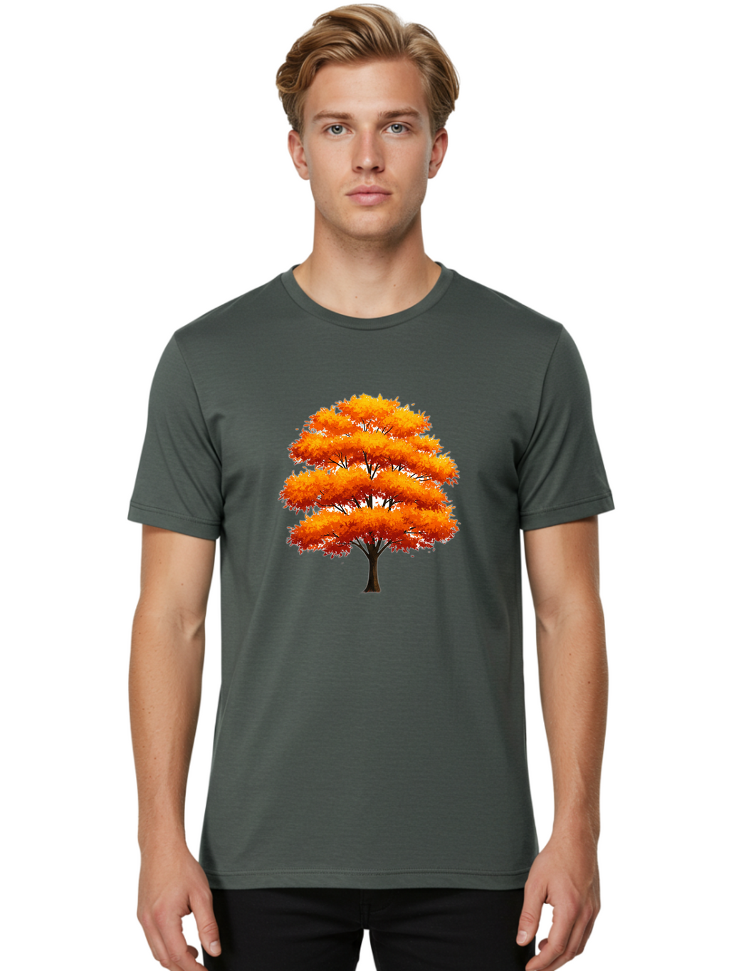Orange-Tree-1 Men'S Graphic Tee, 100% Cotton, Comfortable Casual Summer Wear, Machine Washable, Vintage Camera, Old Camera, Antique Camera, Black Camera, Classic Photography, Photography Equipment, Nostalgic Device, Film Camera, Camera Art Baf246
