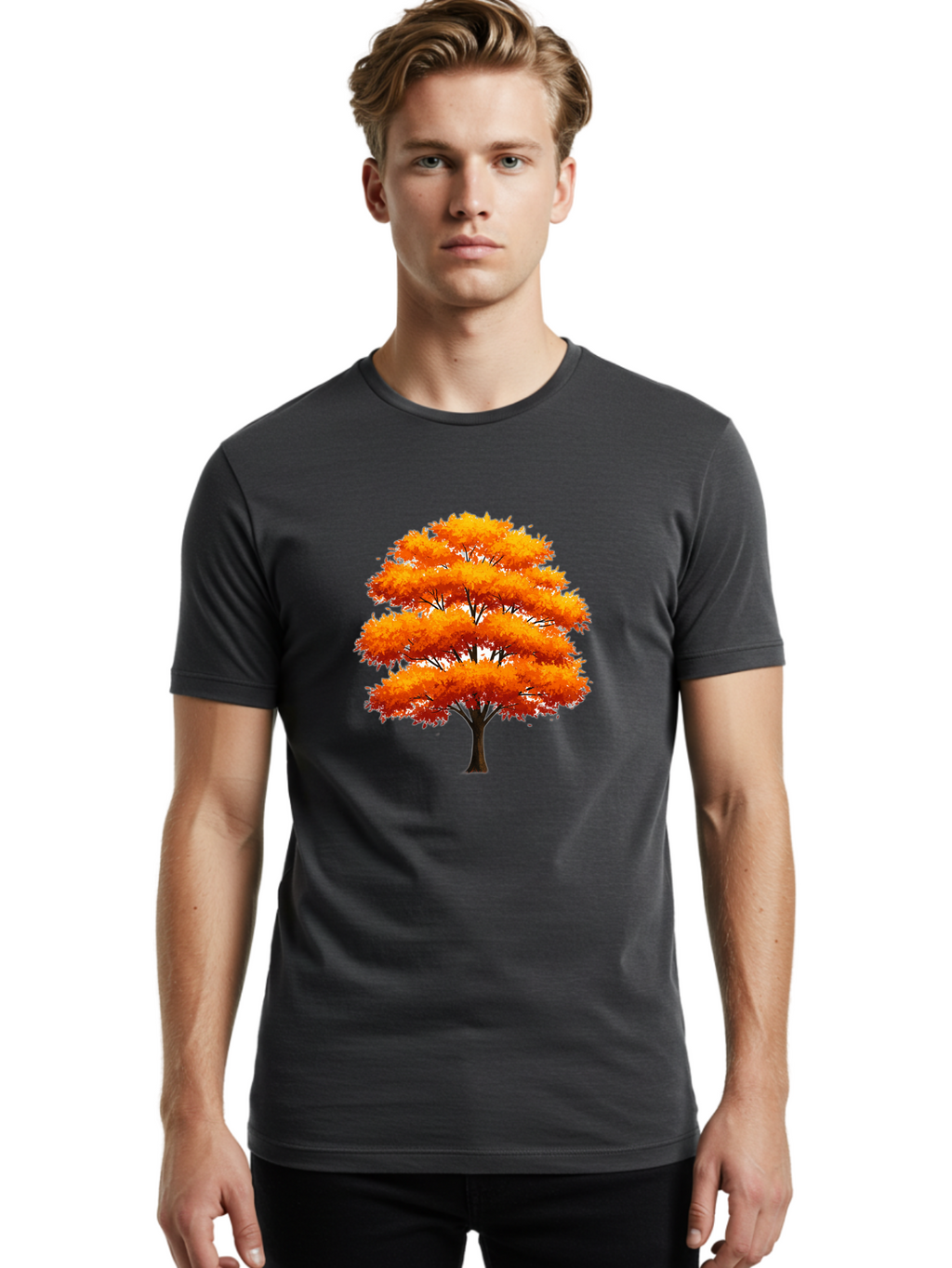 Orange-Tree-1 Men'S Graphic Tee, 100% Cotton, Comfortable Casual Summer Wear, Machine Washable, Vintage Camera, Old Camera, Antique Camera, Black Camera, Classic Photography, Photography Equipment, Nostalgic Device, Film Camera, Camera Art Baf246