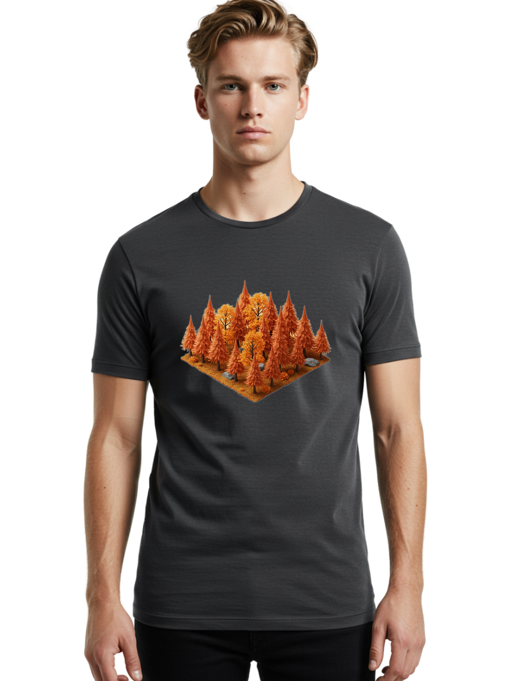 Orange-Trees Men'S Graphic Tee, 100% Cotton, Comfortable Casual Summer Wear, Machine Washable, Vintage Camera, Old Camera, Antique Camera, Black Camera, Classic Photography, Photography Equipment, Nostalgic Device, Film Camera, Camera Art Baf248