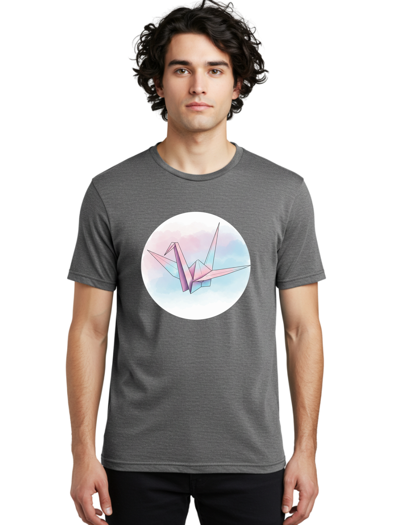 Origami-Crane-3 Men'S Graphic Tee, 100% Cotton, Comfortable Casual Summer Wear, Machine Washable, Vintage Camera, Old Camera, Antique Camera, Black Camera, Classic Photography, Photography Equipment, Nostalgic Device, Film Camera, Camera Art Baf251