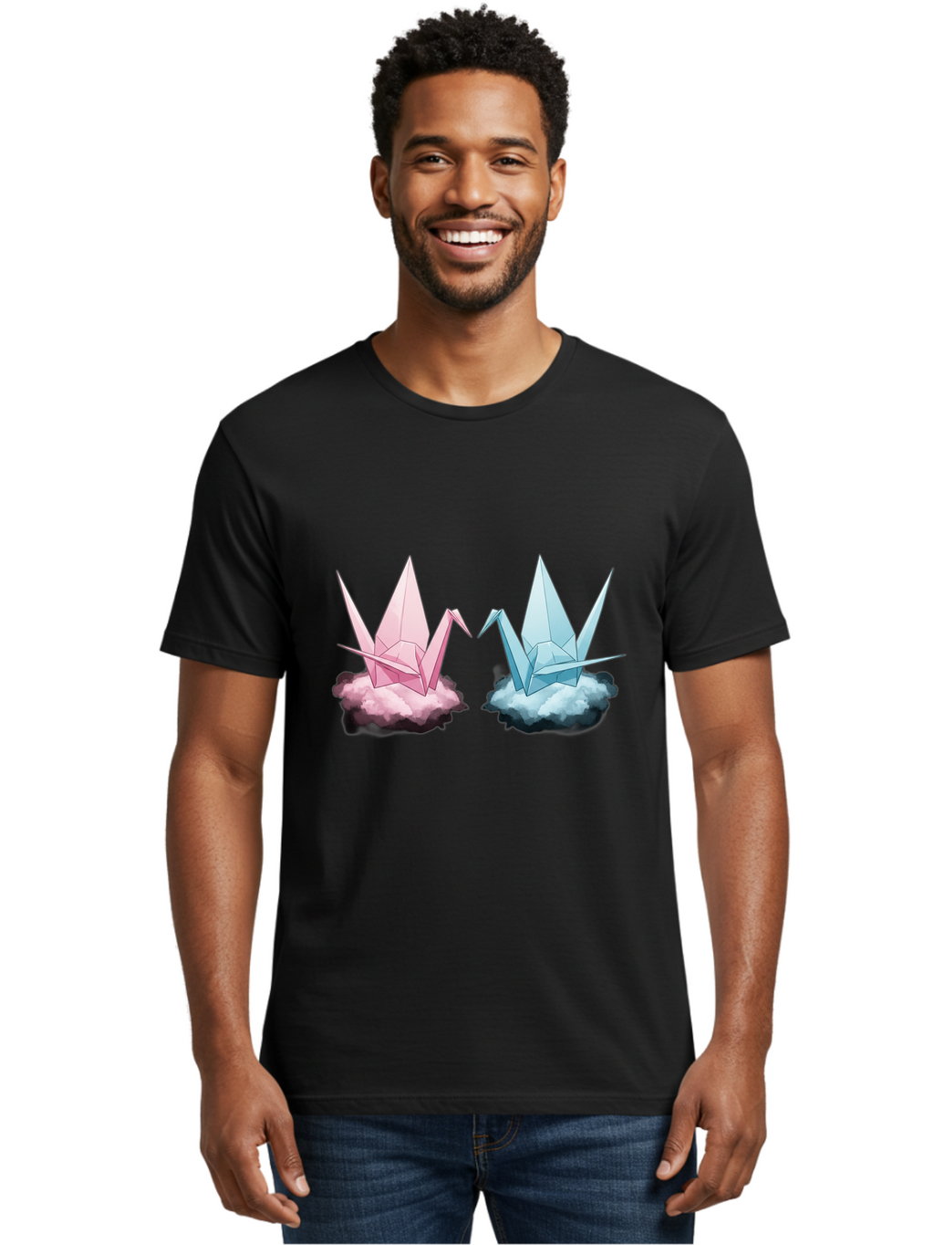 Origami-Cranes Men'S Graphic Tee, 100% Cotton, Comfortable Casual Summer Wear, Machine Washable, Vintage Camera, Old Camera, Antique Camera, Black Camera, Classic Photography, Photography Equipment, Nostalgic Device, Film Camera, Camera Art Baf257