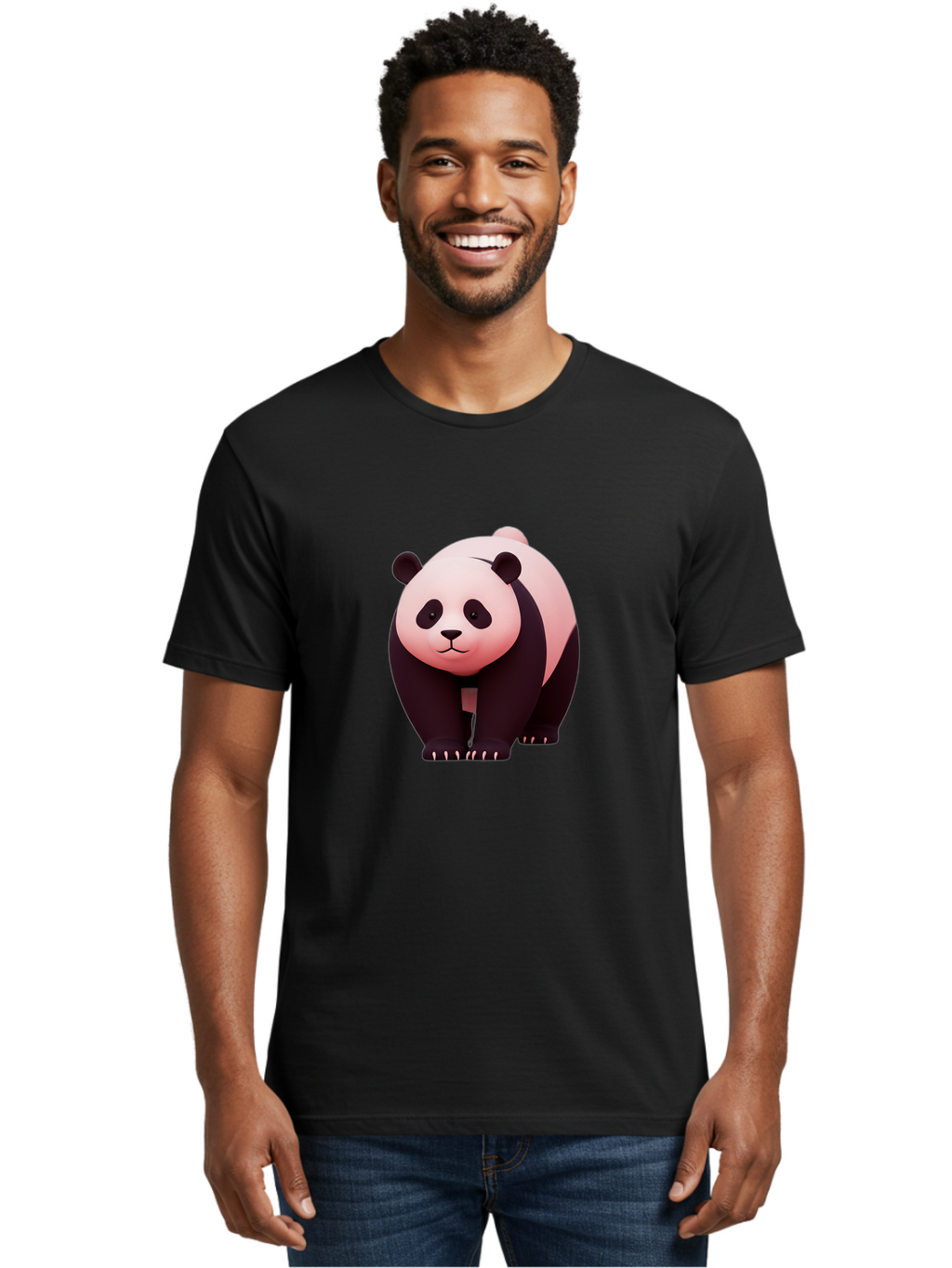Panda-3 Men'S Graphic Tee, 100% Cotton, Comfortable Casual Summer Wear, Machine Washable, Vintage Camera, Old Camera, Antique Camera, Black Camera, Classic Photography, Photography Equipment, Nostalgic Device, Film Camera, Camera Art Baf261