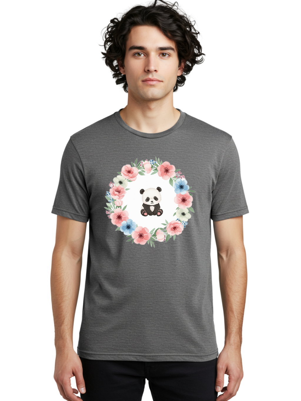 Panda-And-Flowers Men'S Graphic Tee, 100% Cotton, Comfortable Casual Summer Wear, Machine Washable, Vintage Camera, Old Camera, Antique Camera, Black Camera, Classic Photography, Photography Equipment, Nostalgic Device, Film Camera, Camera Art Baf266