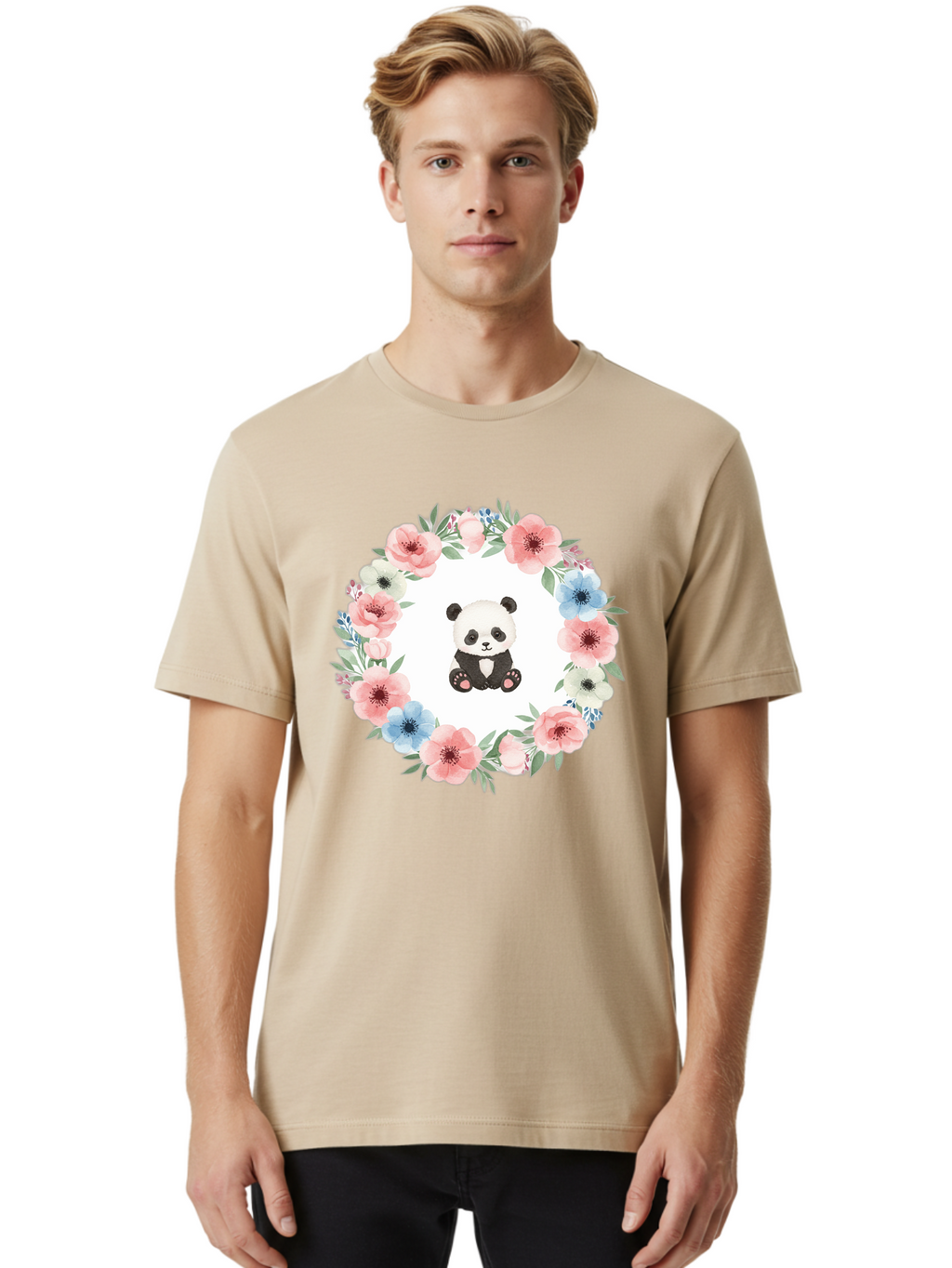 Panda-And-Flowers Men'S Graphic Tee, 100% Cotton, Comfortable Casual Summer Wear, Machine Washable, Vintage Camera, Old Camera, Antique Camera, Black Camera, Classic Photography, Photography Equipment, Nostalgic Device, Film Camera, Camera Art Baf266