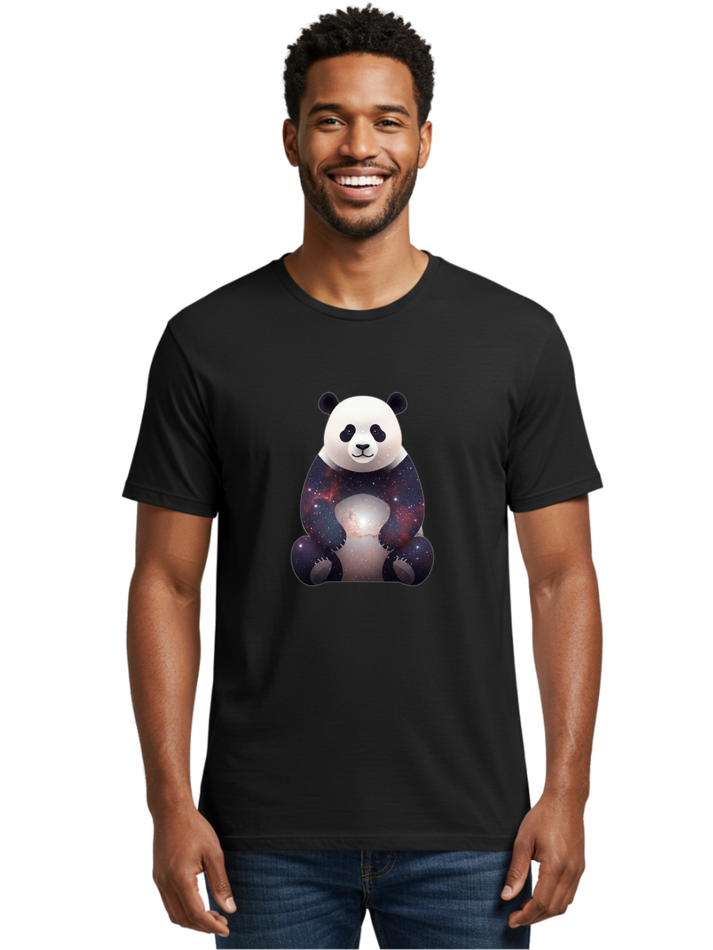 Panda-Bear-Galaxy Men'S Graphic Tee, 100% Cotton, Comfortable Casual Summer Wear, Machine Washable, Vintage Camera, Old Camera, Antique Camera, Black Camera, Classic Photography, Photography Equipment, Nostalgic Device, Film Camera, Camera Art Baf267