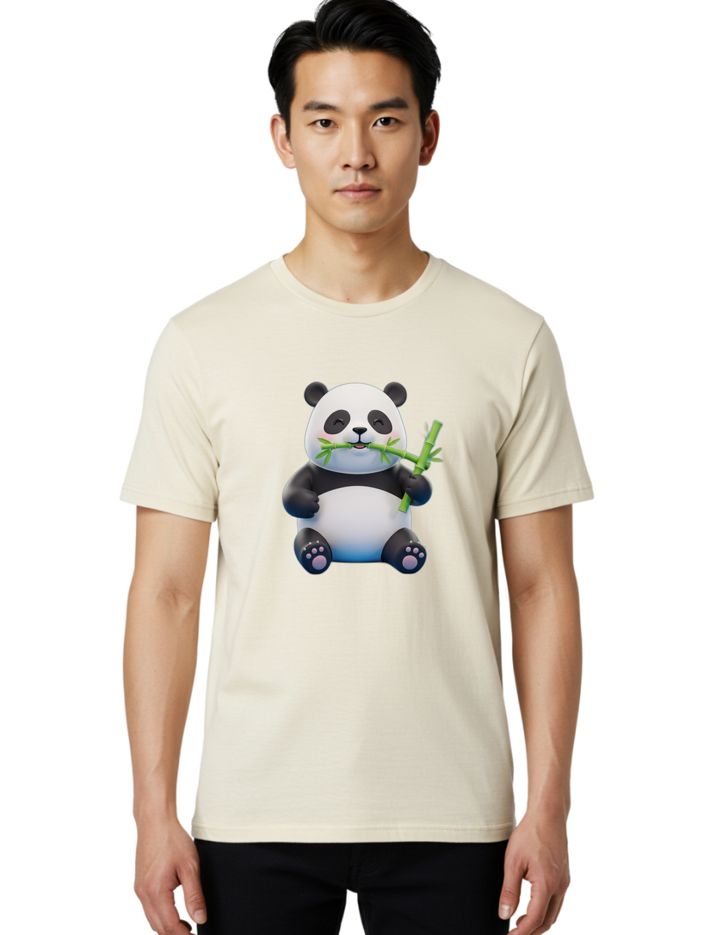 Panda-Eating-Bamboo-1 Men'S Graphic Tee, 100% Cotton, Comfortable Casual Summer Wear, Machine Washable, Vintage Camera, Old Camera, Antique Camera, Black Camera, Classic Photography, Photography Equipment, Nostalgic Device, Film Camera, Baf273