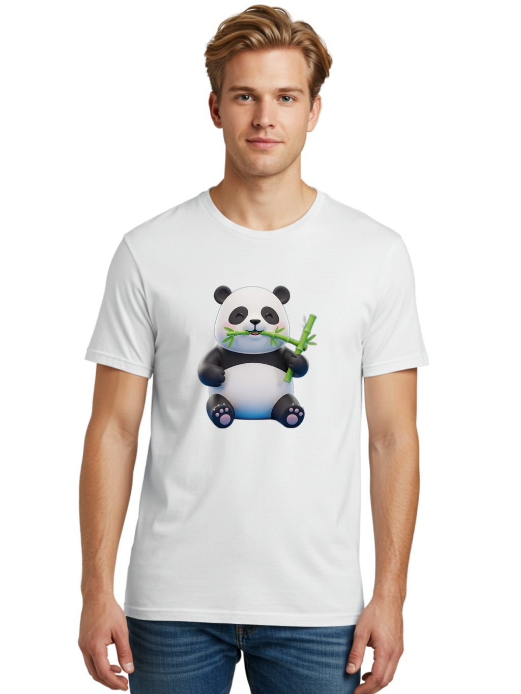 Panda-Eating-Bamboo-1 Men'S Graphic Tee, 100% Cotton, Comfortable Casual Summer Wear, Machine Washable, Vintage Camera, Old Camera, Antique Camera, Black Camera, Classic Photography, Photography Equipment, Nostalgic Device, Film Camera, Baf273