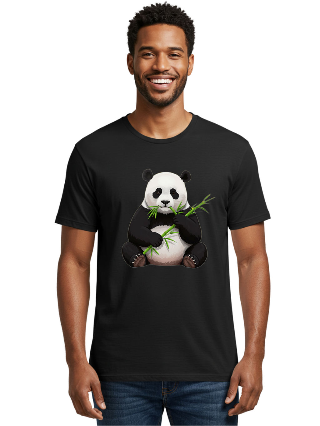 Panda-Eating-Bamboo-3 Men'S Graphic Tee, 100% Cotton, Comfortable Casual Summer Wear, Machine Washable, Vintage Camera, Old Camera, Antique Camera, Black Camera, Classic Photography, Photography Equipment, Nostalgic Device, Film Camera, Baf275
