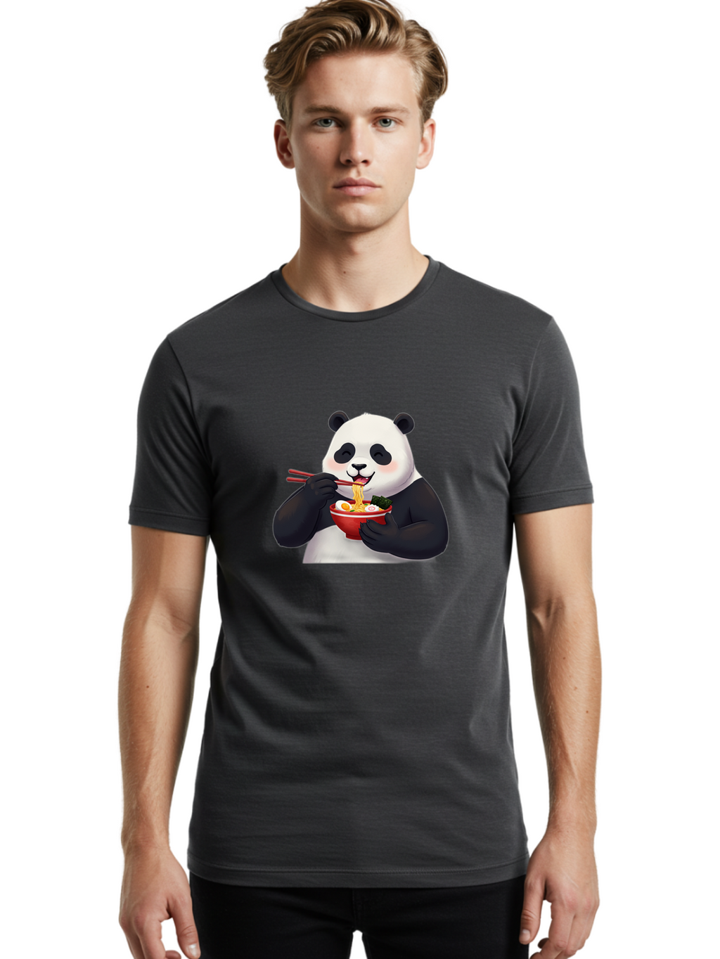 Panda-Eating-Noodles-2 Men'S Graphic Tee, 100% Cotton, Comfortable Casual Summer Wear, Machine Washable, Vintage Camera, Old Camera, Antique Camera, Black Camera, Classic Photography, Photography Equipment, Nostalgic Device, Film Camera, Baf282
