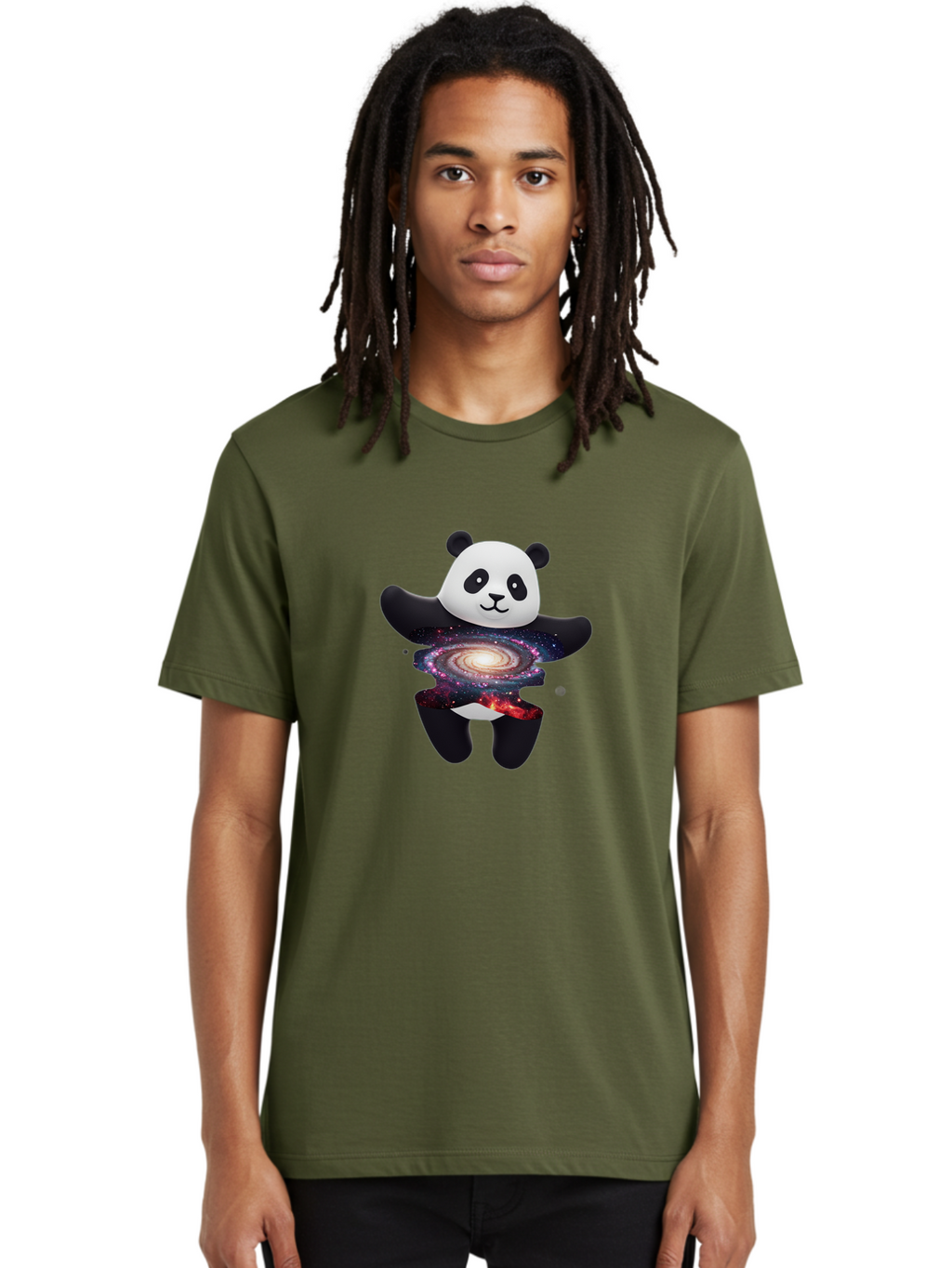 Panda-Galaxy-3 Men'S Graphic Tee, 100% Cotton, Comfortable Casual Summer Wear, Machine Washable, Vintage Camera, Old Camera, Antique Camera, Black Camera, Classic Photography, Photography Equipment, Nostalgic Device, Film Camera, Camera Art Baf291