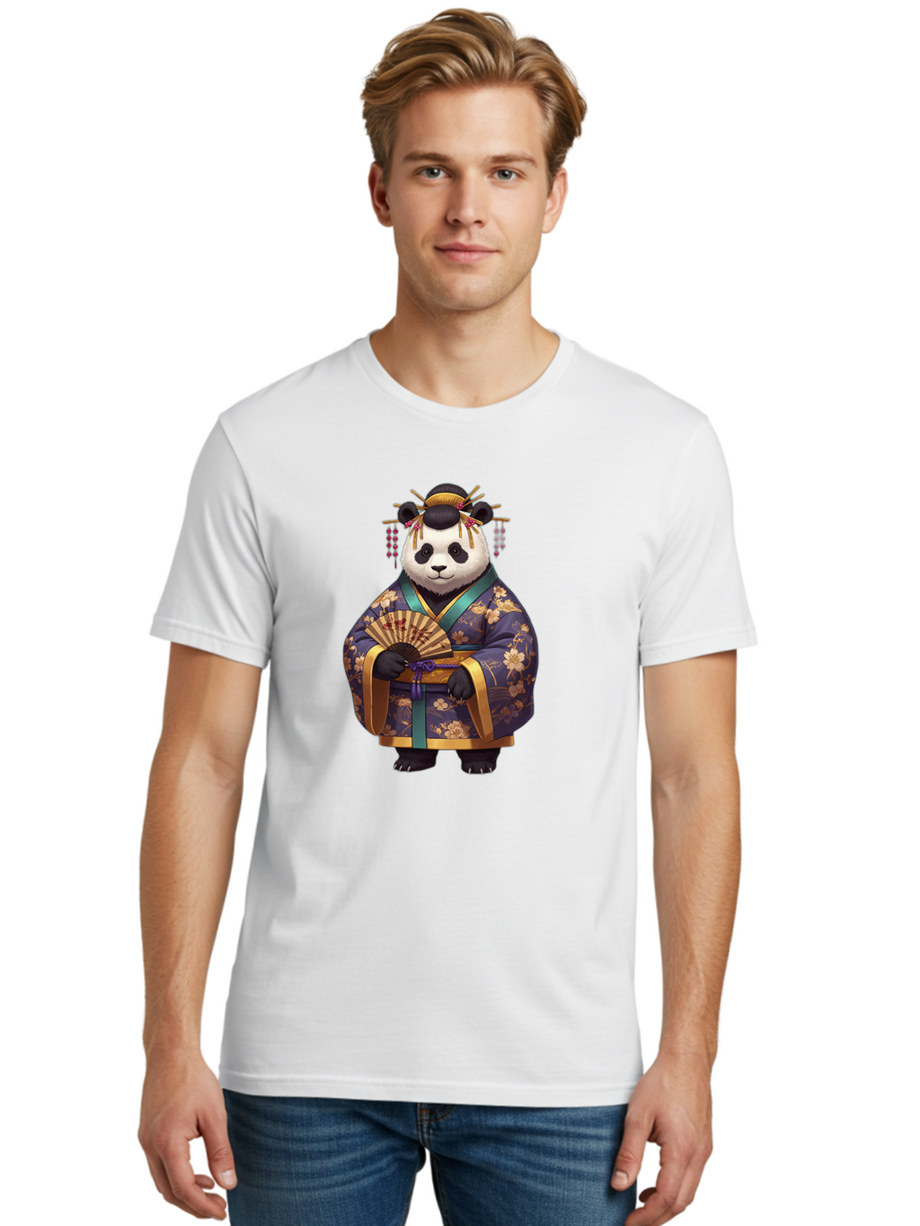 Panda-In-Kimono Men'S Graphic Tee, 100% Cotton, Comfortable Casual Summer Wear, Machine Washable, Vintage Camera, Old Camera, Antique Camera, Black Camera, Classic Photography, Photography Equipment, Nostalgic Device, Film Camera, Camera Art Baf296