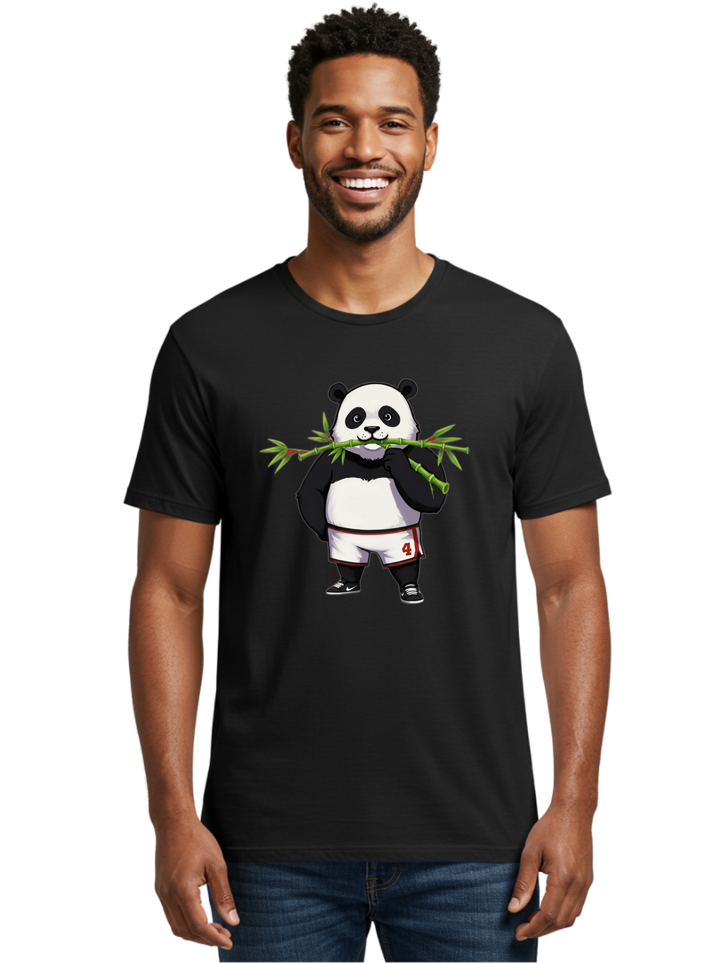 Panda-In-Shorts Men'S Graphic Tee, 100% Cotton, Comfortable Casual Summer Wear, Machine Washable, Vintage Camera, Old Camera, Antique Camera, Black Camera, Classic Photography, Photography Equipment, Nostalgic Device, Film Camera, Camera Art Baf297