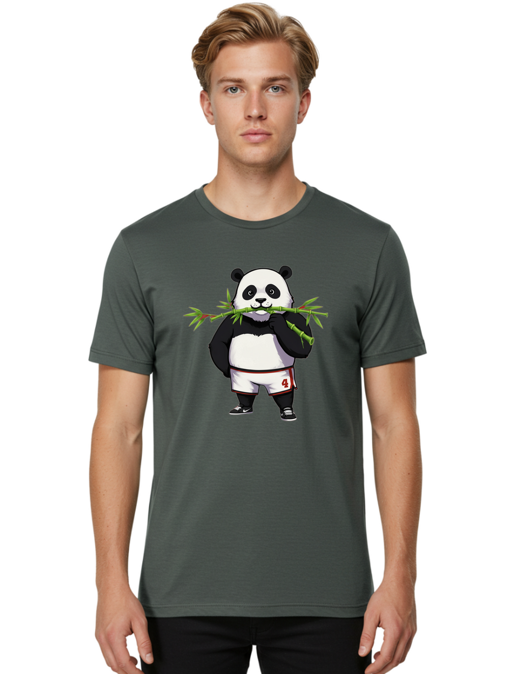 Panda-In-Shorts Men'S Graphic Tee, 100% Cotton, Comfortable Casual Summer Wear, Machine Washable, Vintage Camera, Old Camera, Antique Camera, Black Camera, Classic Photography, Photography Equipment, Nostalgic Device, Film Camera, Camera Art Baf297