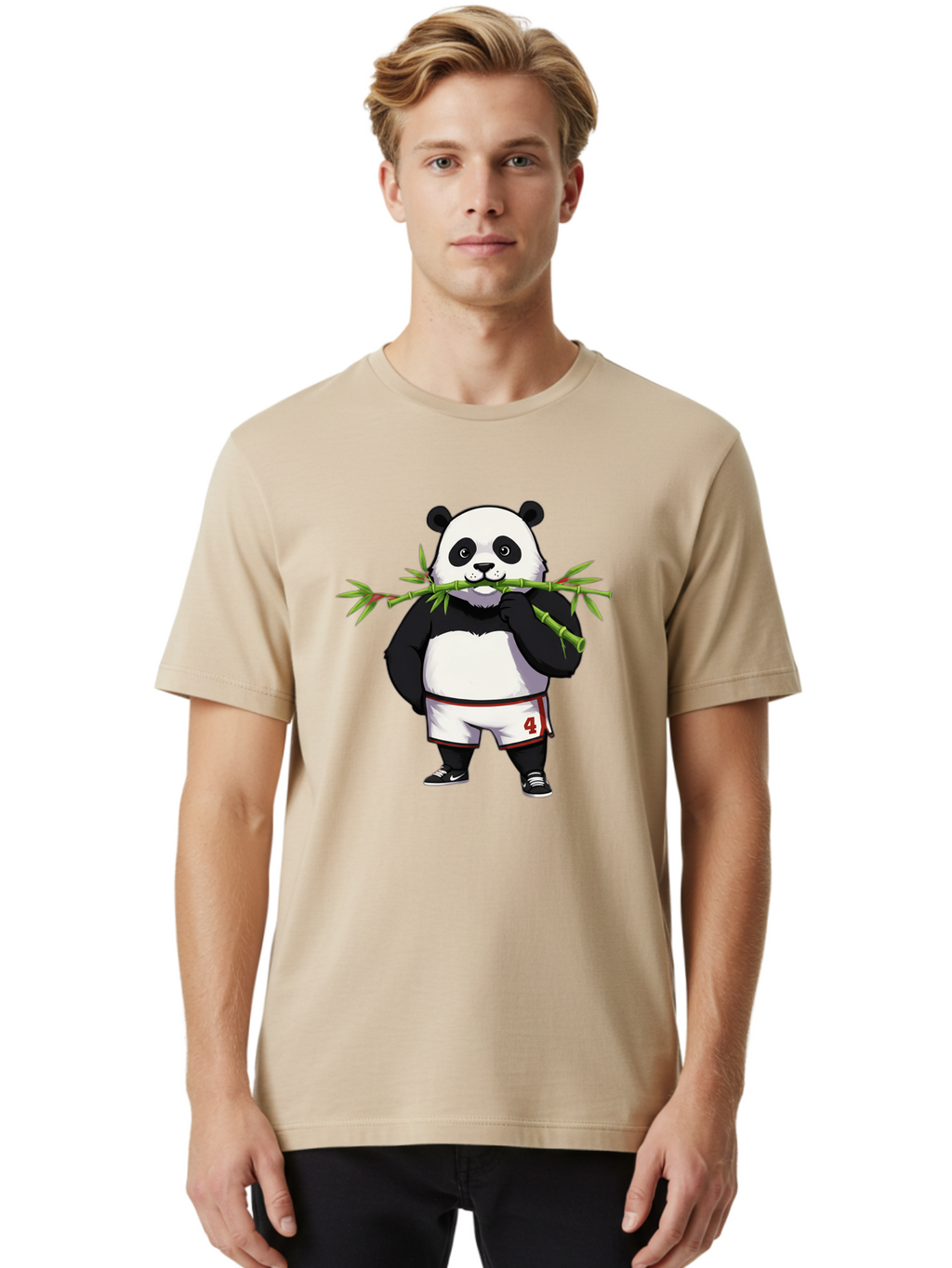 Panda-In-Shorts Men'S Graphic Tee, 100% Cotton, Comfortable Casual Summer Wear, Machine Washable, Vintage Camera, Old Camera, Antique Camera, Black Camera, Classic Photography, Photography Equipment, Nostalgic Device, Film Camera, Camera Art Baf297