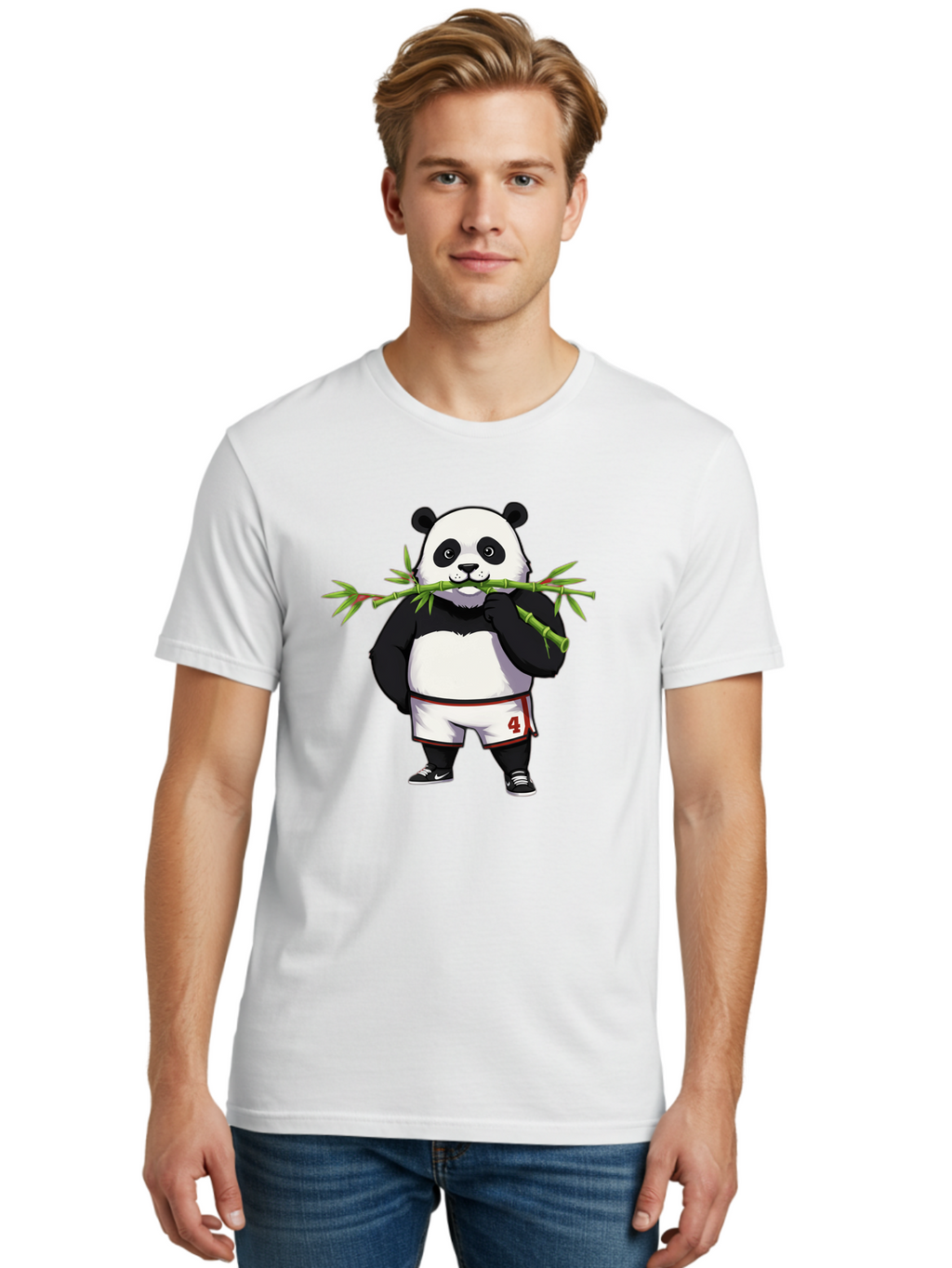 Panda-In-Shorts Men'S Graphic Tee, 100% Cotton, Comfortable Casual Summer Wear, Machine Washable, Vintage Camera, Old Camera, Antique Camera, Black Camera, Classic Photography, Photography Equipment, Nostalgic Device, Film Camera, Camera Art Baf297