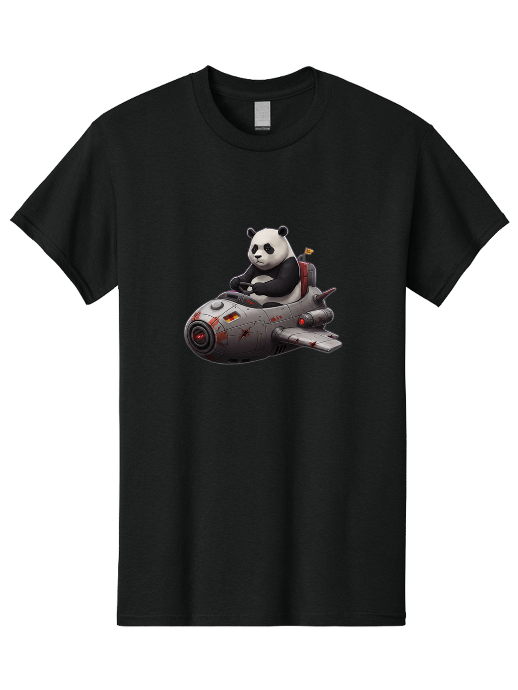 Panda-In-Spaceship-1 Men'S Graphic Tee, 100% Cotton, Comfortable Casual Summer Wear, Machine Washable, Vintage Camera, Old Camera, Antique Camera, Black Camera, Classic Photography, Photography Equipment, Nostalgic Device, Film Camera, Baf298