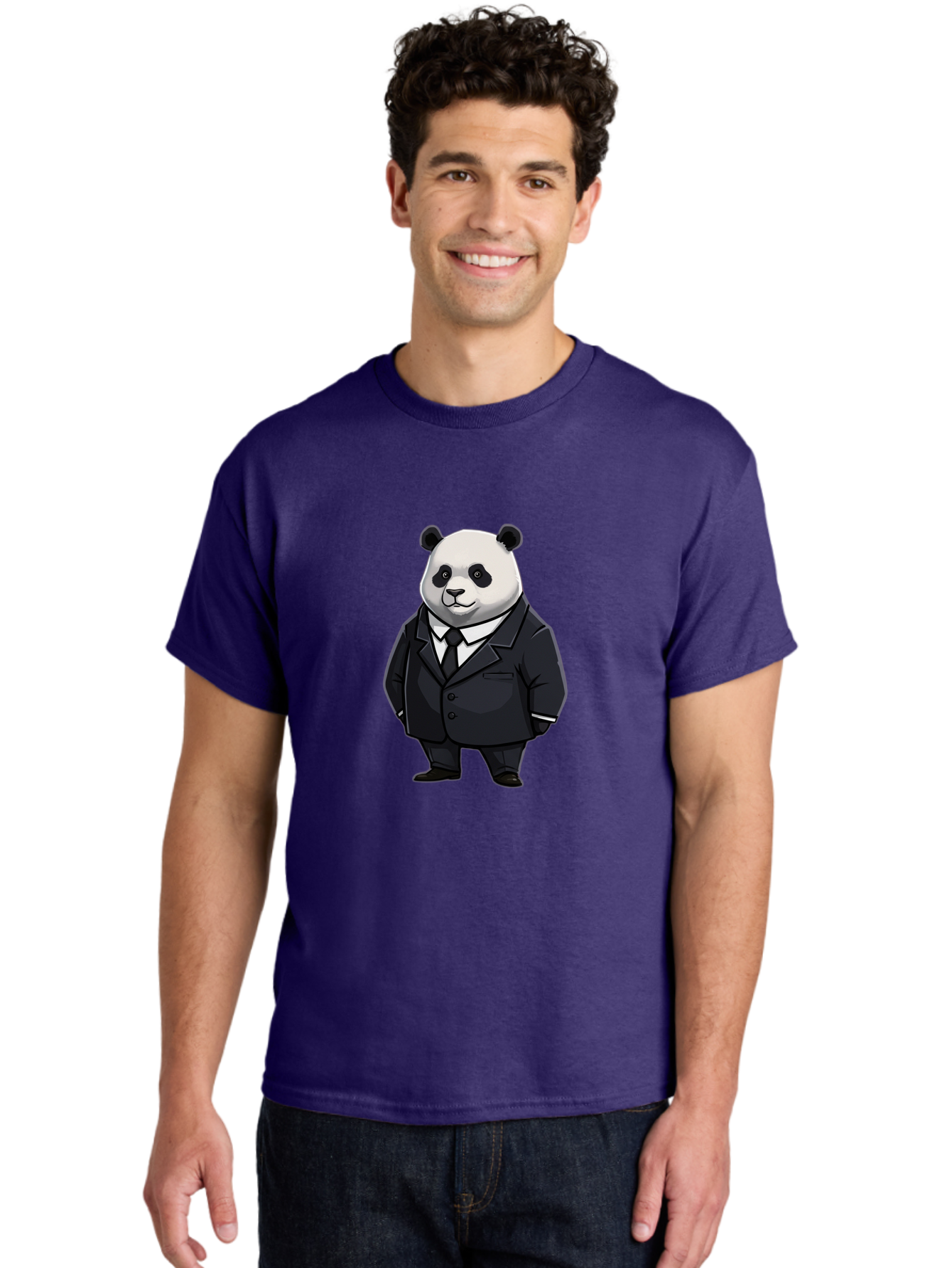 Panda-In-Suit Men'S Graphic Tee, 100% Cotton, Comfortable Casual Summer Wear, Machine Washable, Vintage Camera, Old Camera, Antique Camera, Black Camera, Classic Photography, Photography Equipment, Nostalgic Device, Film Camera, Camera Art Baf300