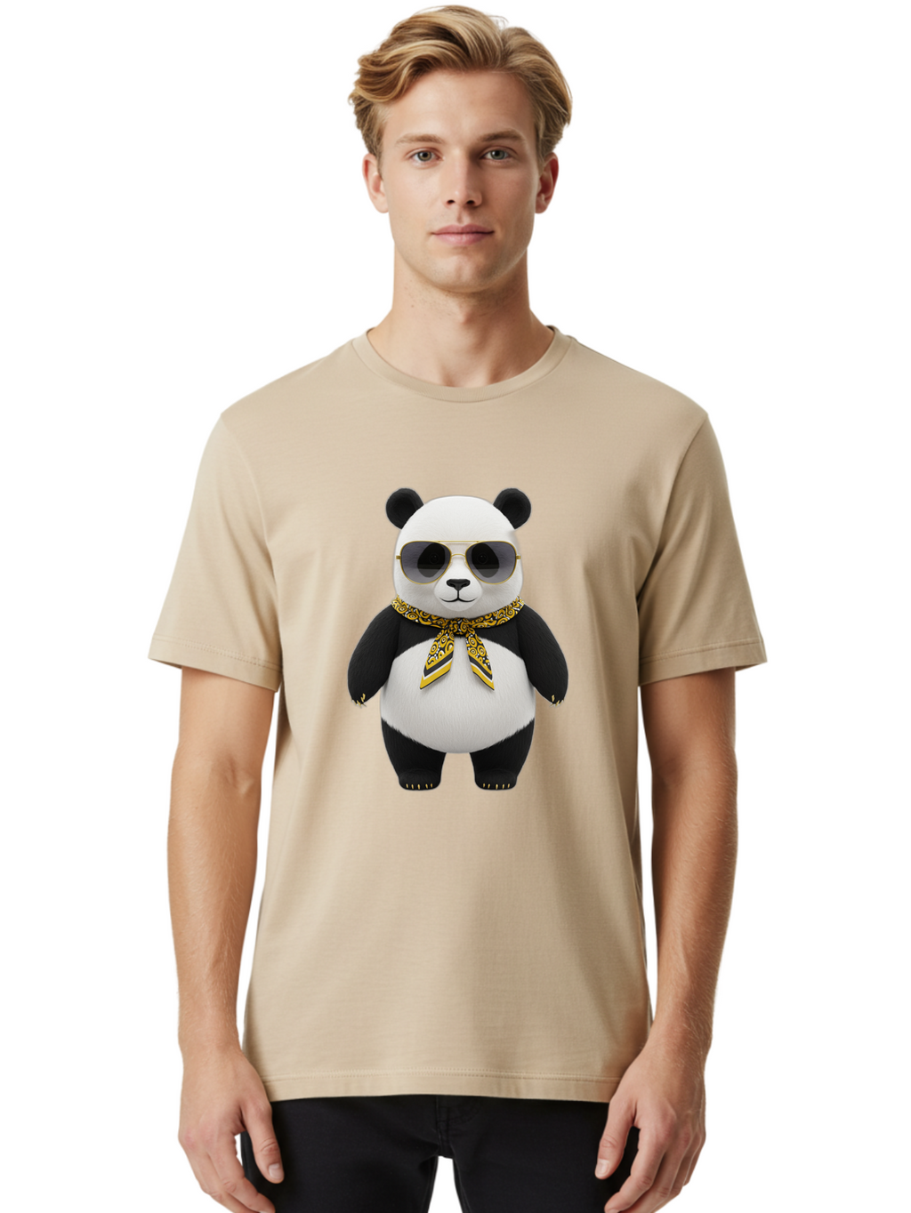 Panda-In-Sunglasses Men'S Graphic Tee, 100% Cotton, Comfortable Casual Summer Wear, Machine Washable, Vintage Camera, Old Camera, Antique Camera, Black Camera, Classic Photography, Photography Equipment, Nostalgic Device, Film Camera, Baf301