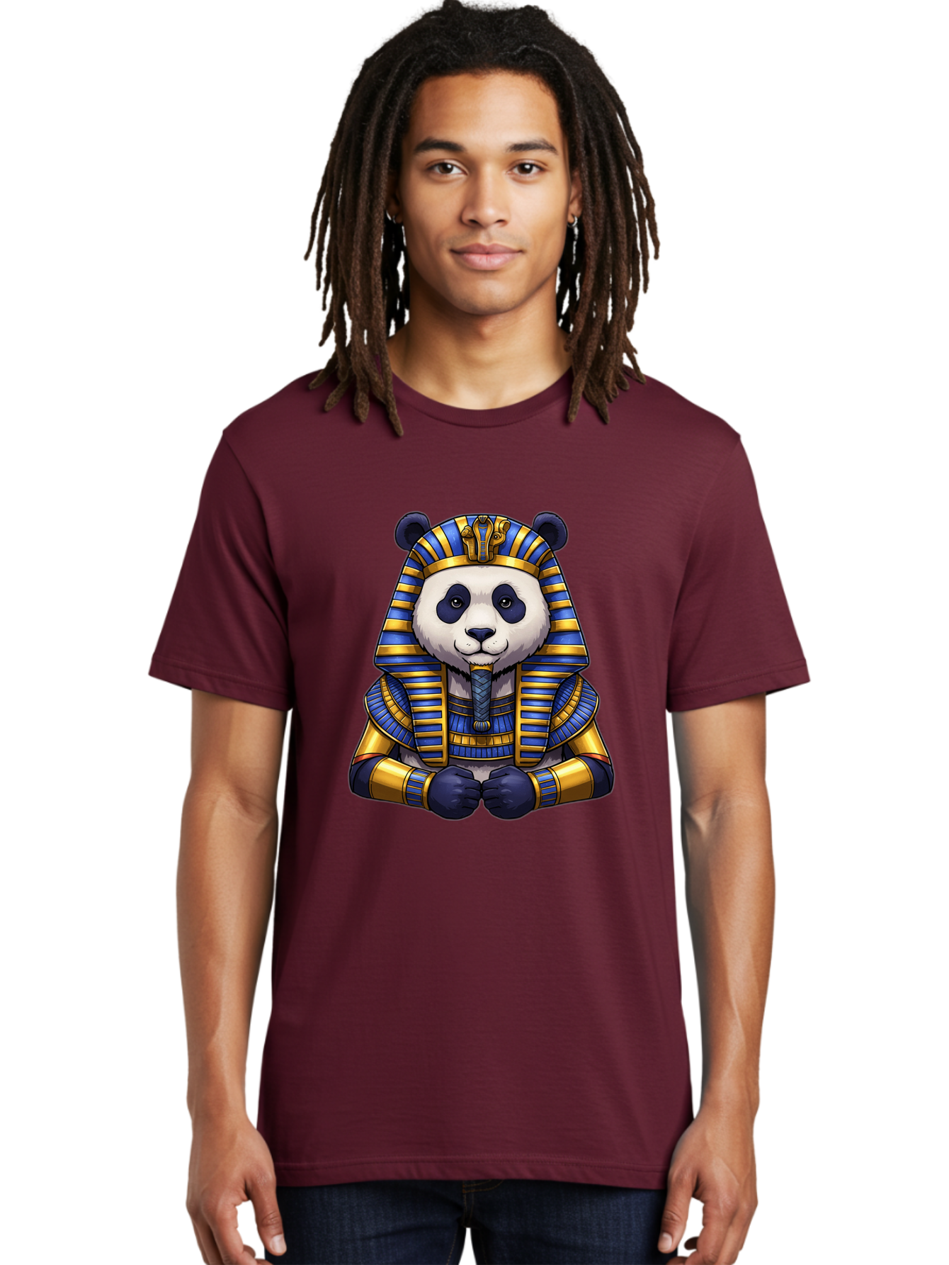 Panda-Pharaoh-3 Men'S Graphic Tee, 100% Cotton, Comfortable Casual Summer Wear, Machine Washable, Vintage Camera, Old Camera, Antique Camera, Black Camera, Classic Photography, Photography Equipment, Nostalgic Device, Film Camera, Camera Art Baf305