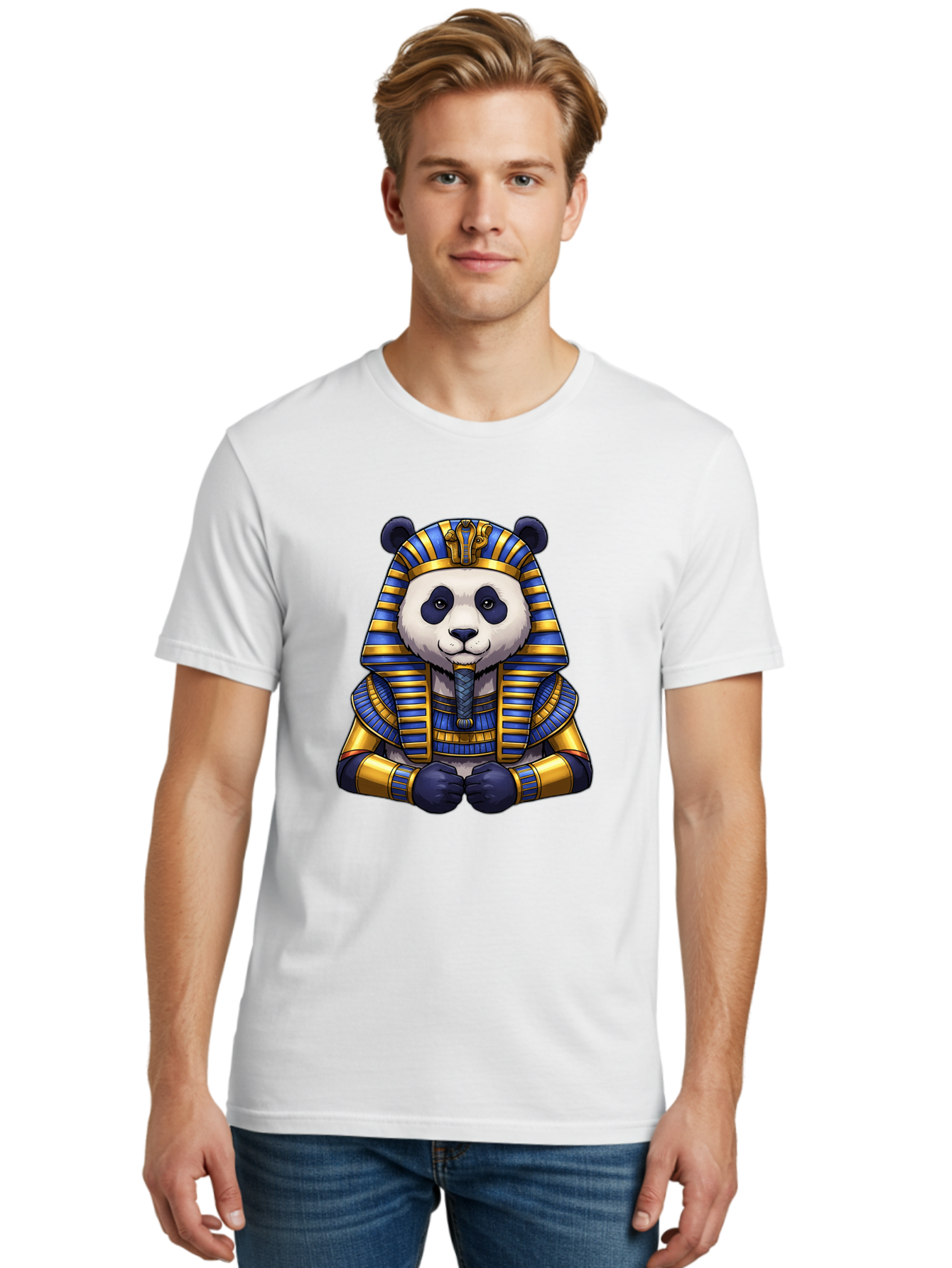 Panda-Pharaoh-3 Men'S Graphic Tee, 100% Cotton, Comfortable Casual Summer Wear, Machine Washable, Vintage Camera, Old Camera, Antique Camera, Black Camera, Classic Photography, Photography Equipment, Nostalgic Device, Film Camera, Camera Art Baf305